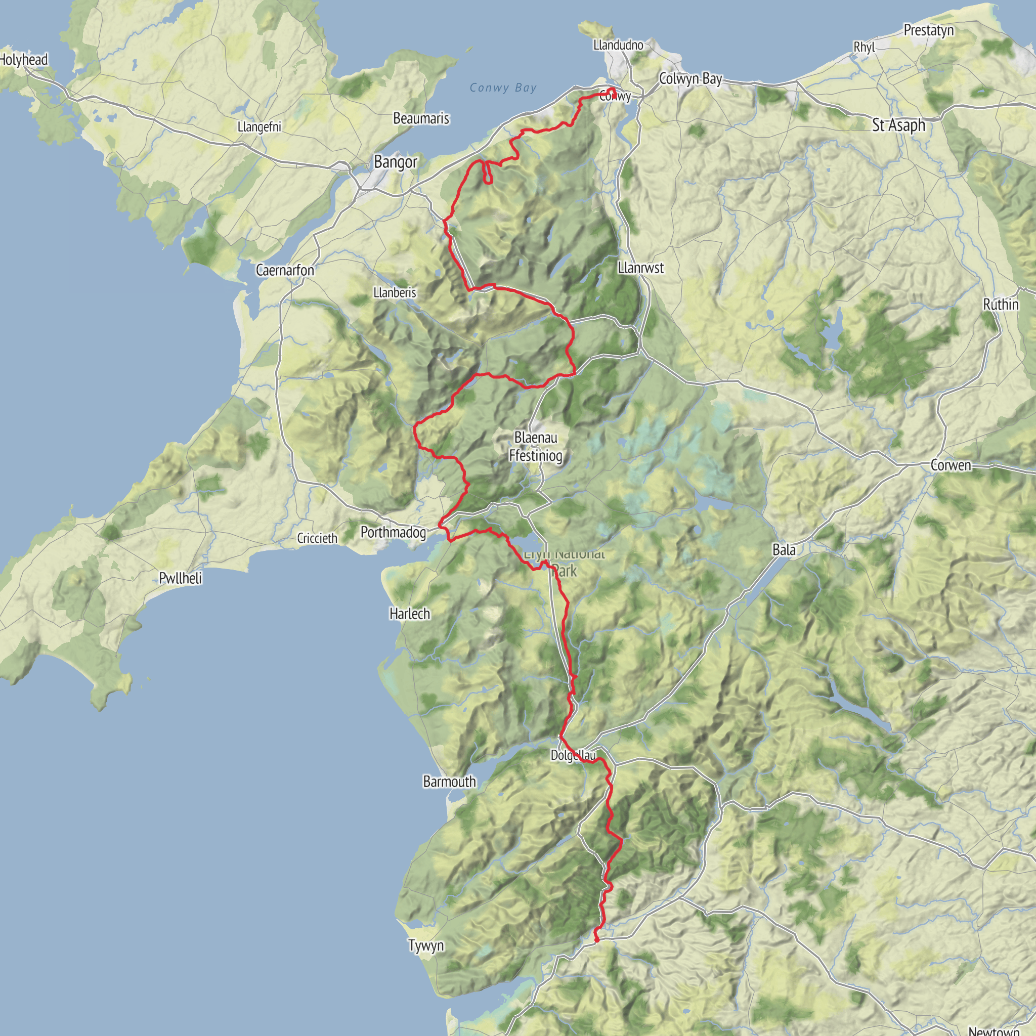 Snowdonia Way mobile static map