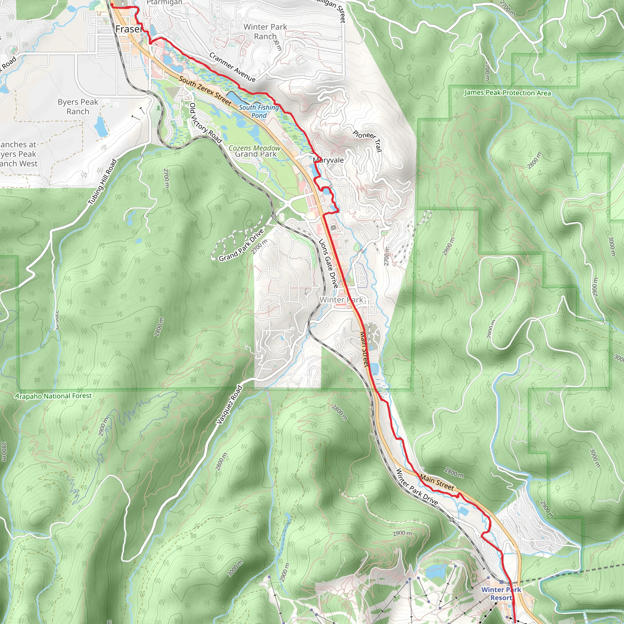 Fraser River Trail Out and Back mobile static map
