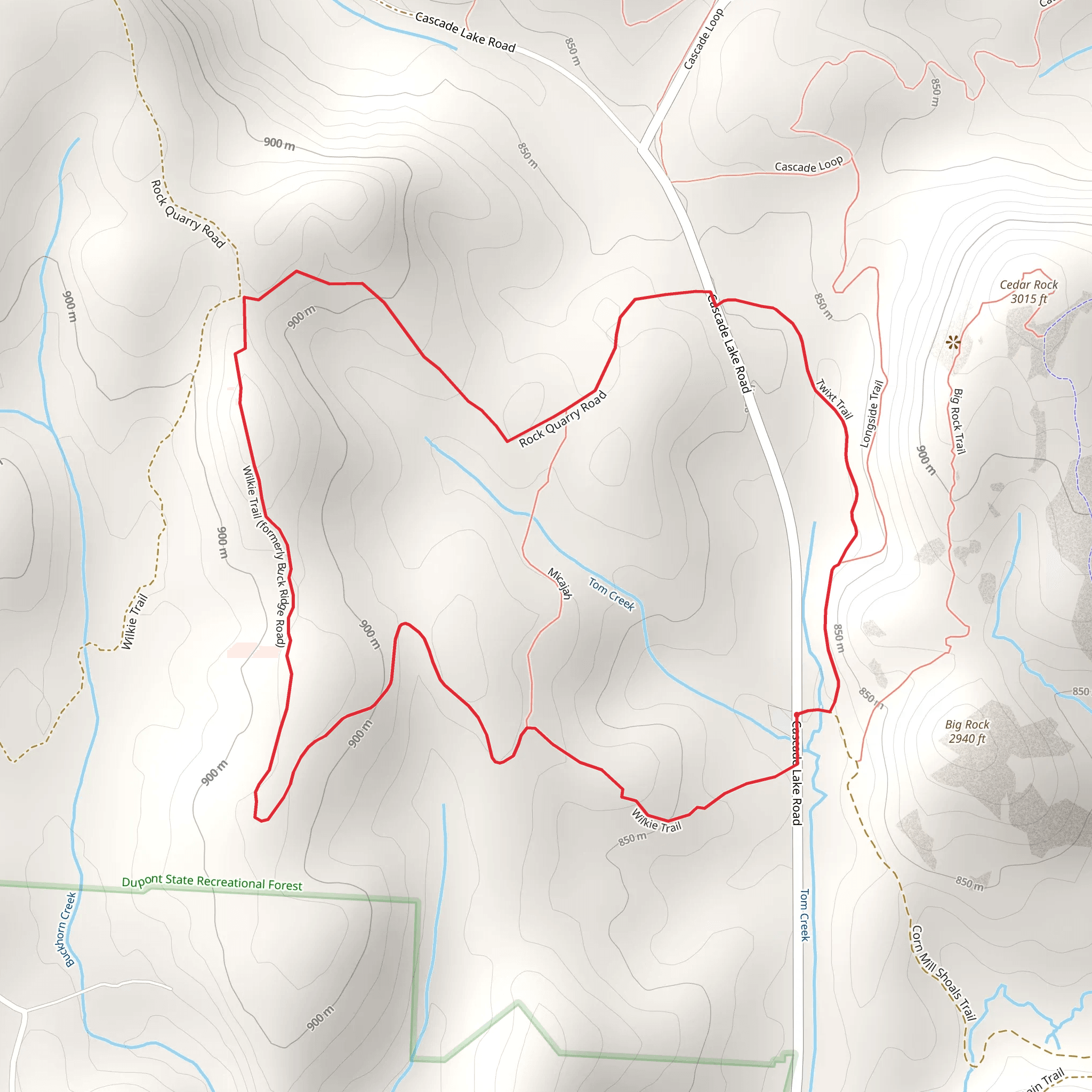 Wilkie, Buck Ridge Road and Twixt Loop Trail mobile static map