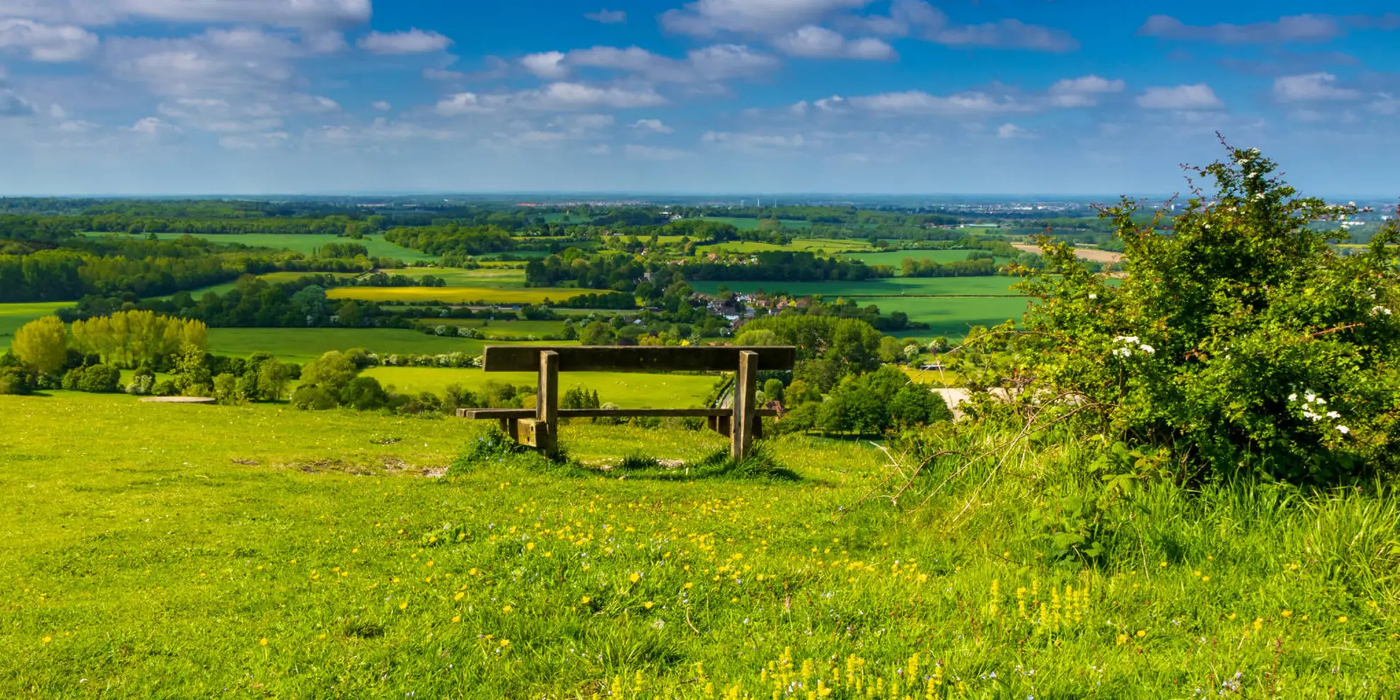 An image depicting the trail The Wye Downs and Crundale and its surrounding area.
