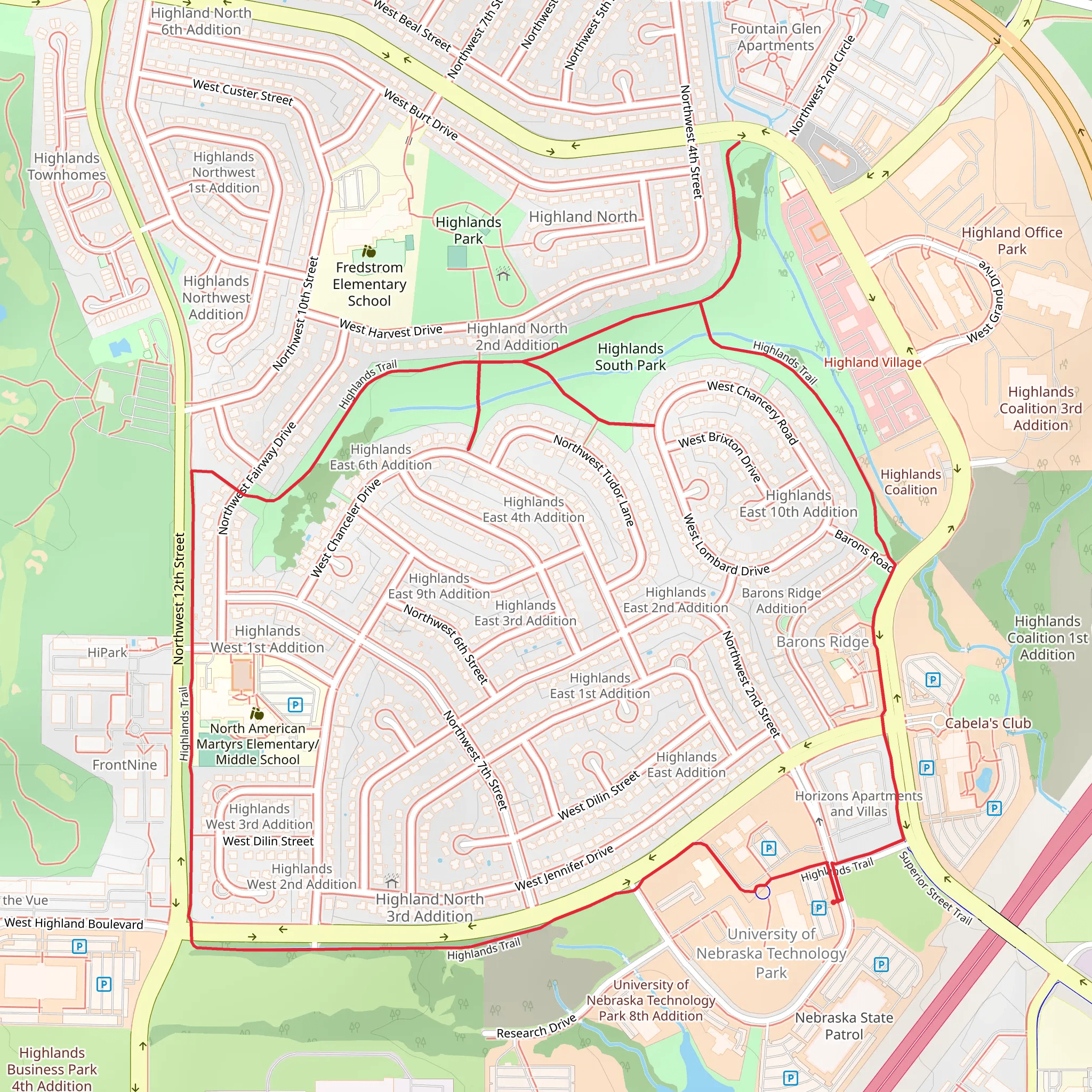 Highlands Trail mobile static map