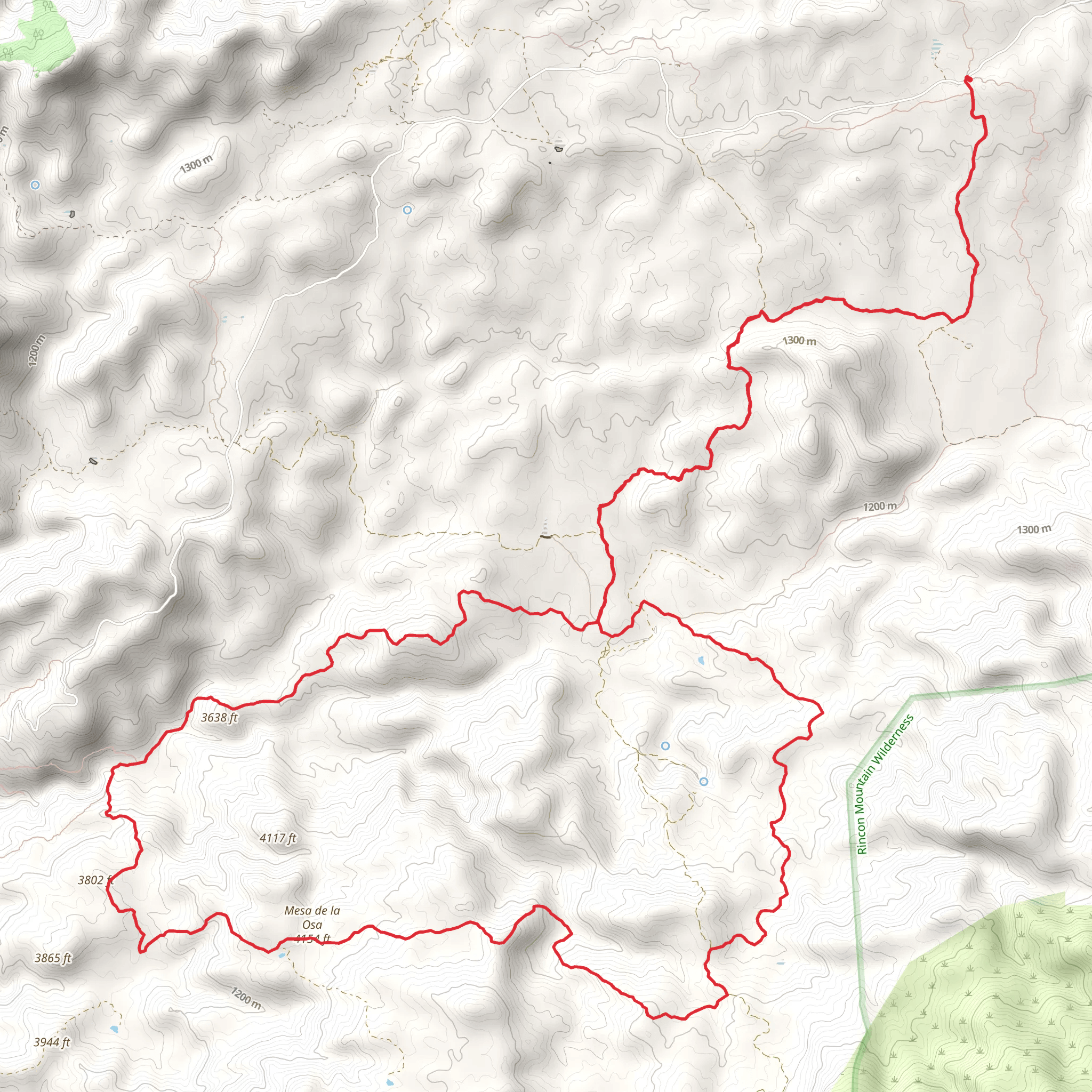 Mesa de la Osa Loop mobile static map