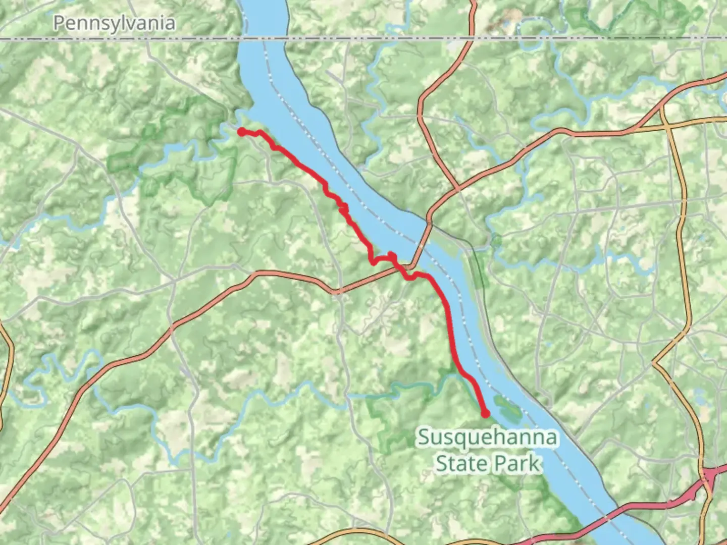 An image depicting the trail Mason-Dixon Trail - Stafford Road and its surrounding area.