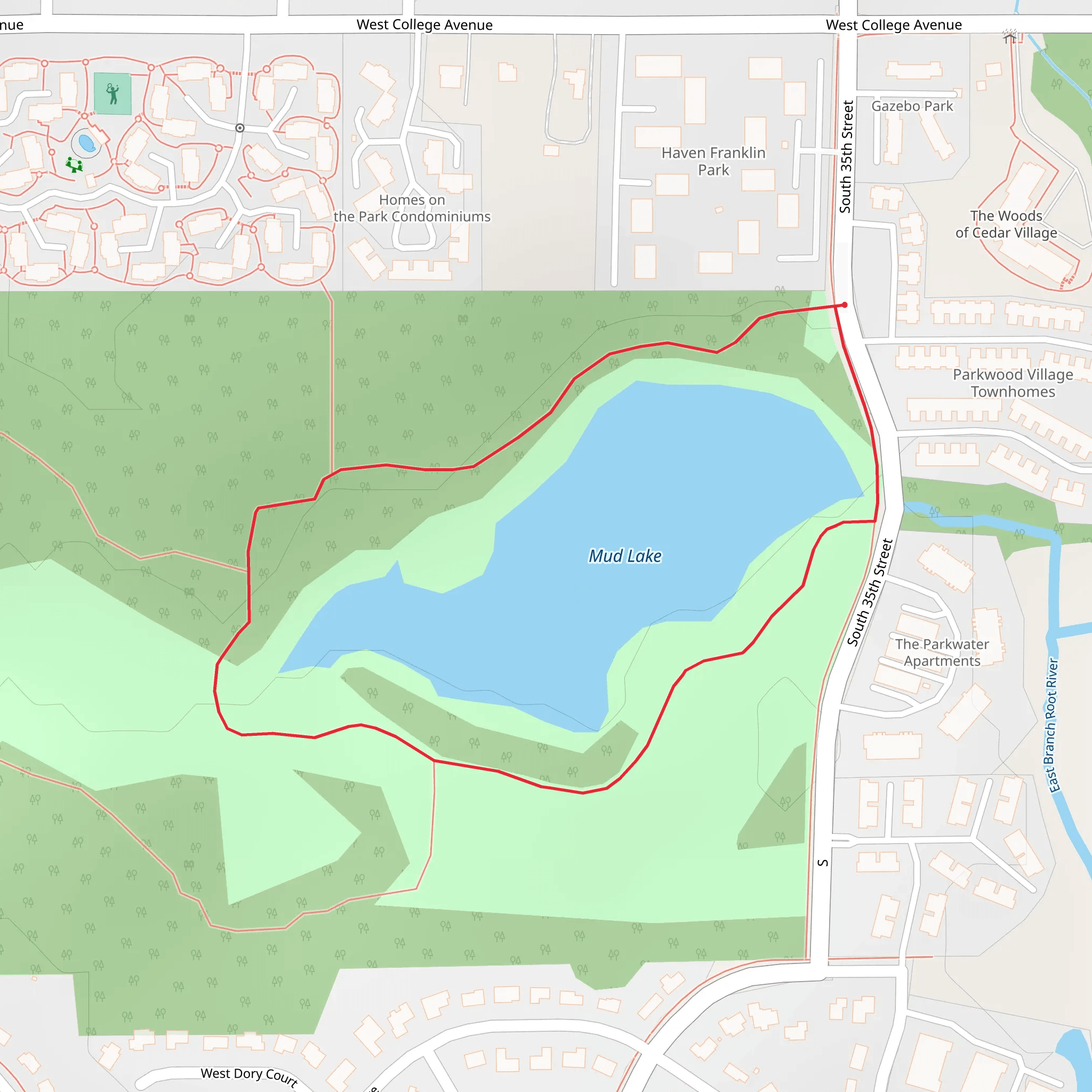 Mud Lake Loop mobile static map