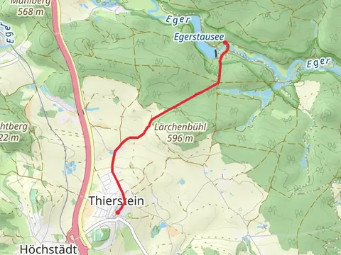 Infotafel Kaiserweg to Kaiserweg via Thierstein