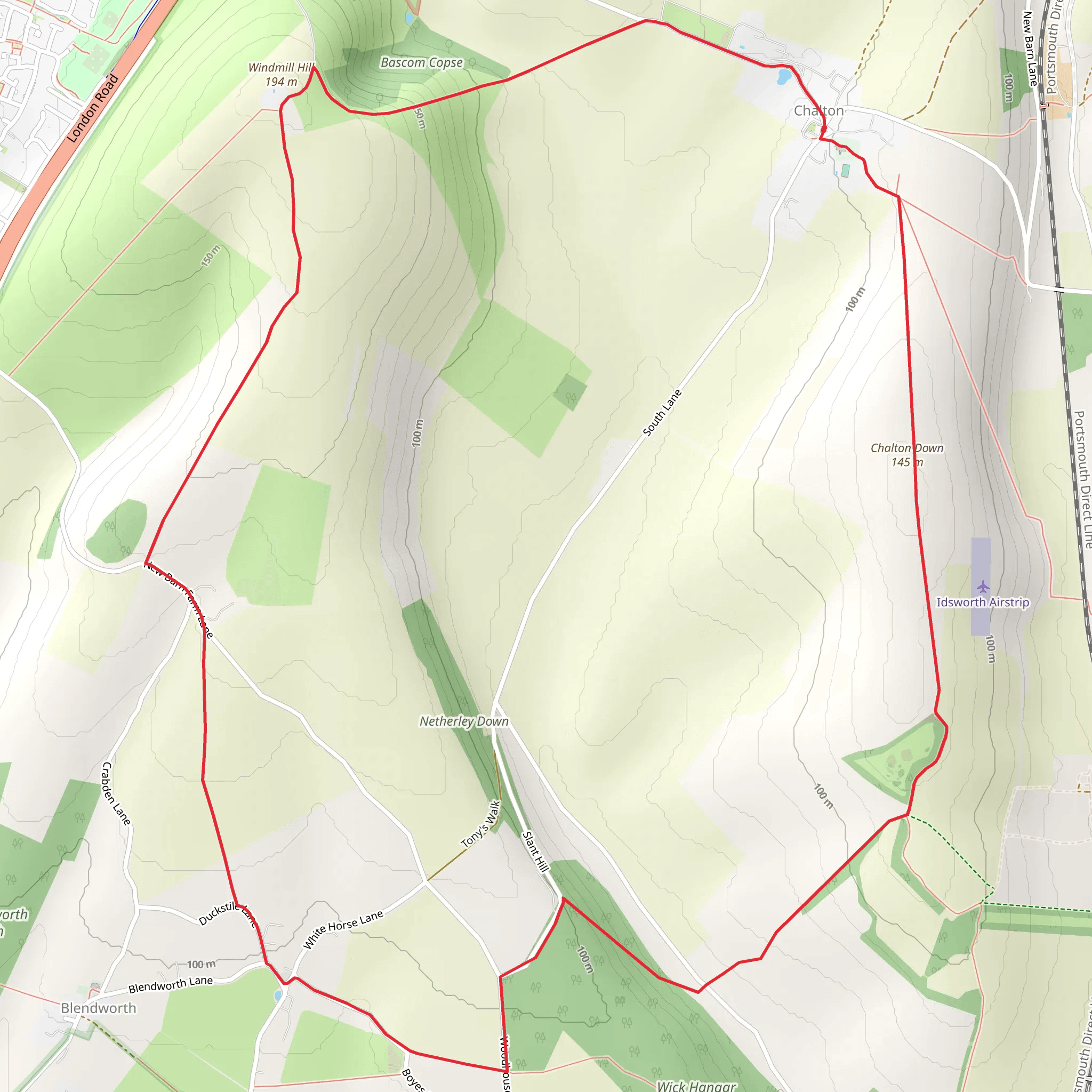 Chalton Walk mobile static map