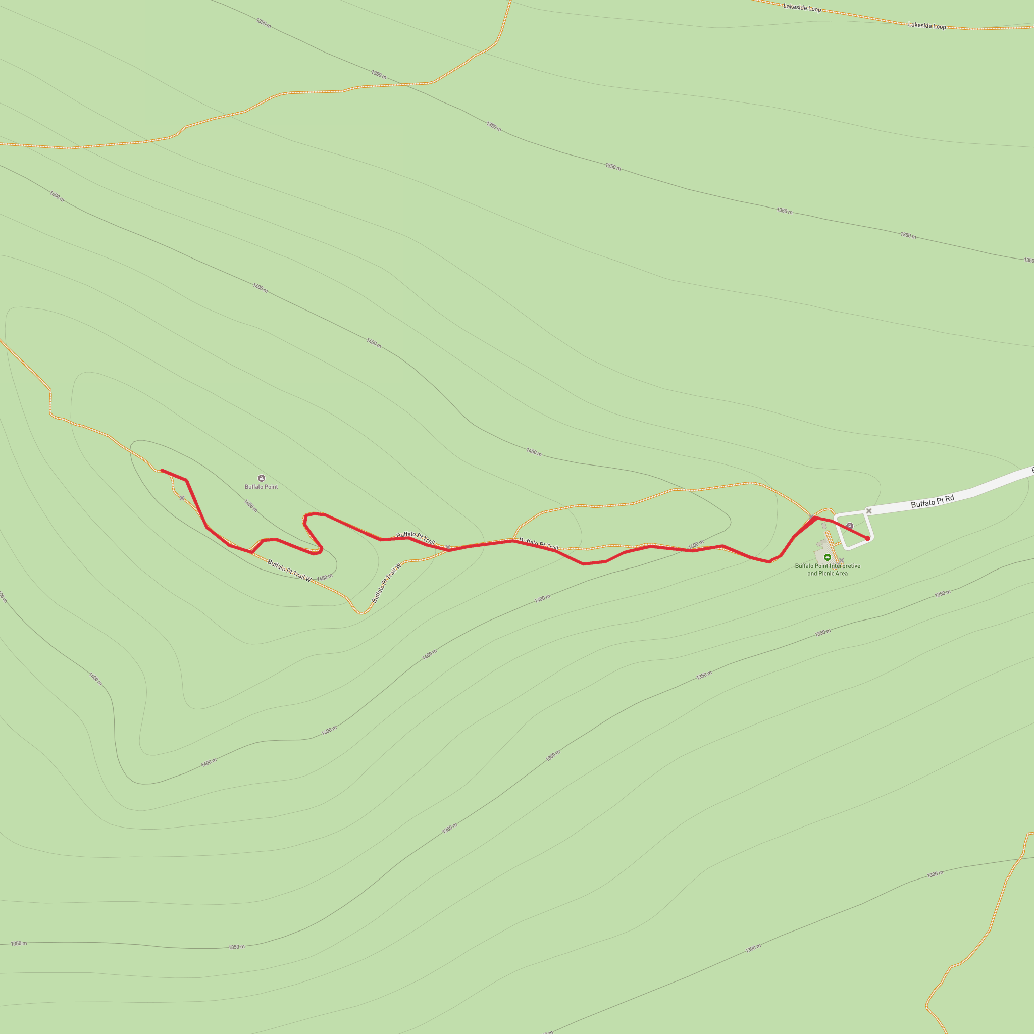 Buffalo Point Trail mobile static map