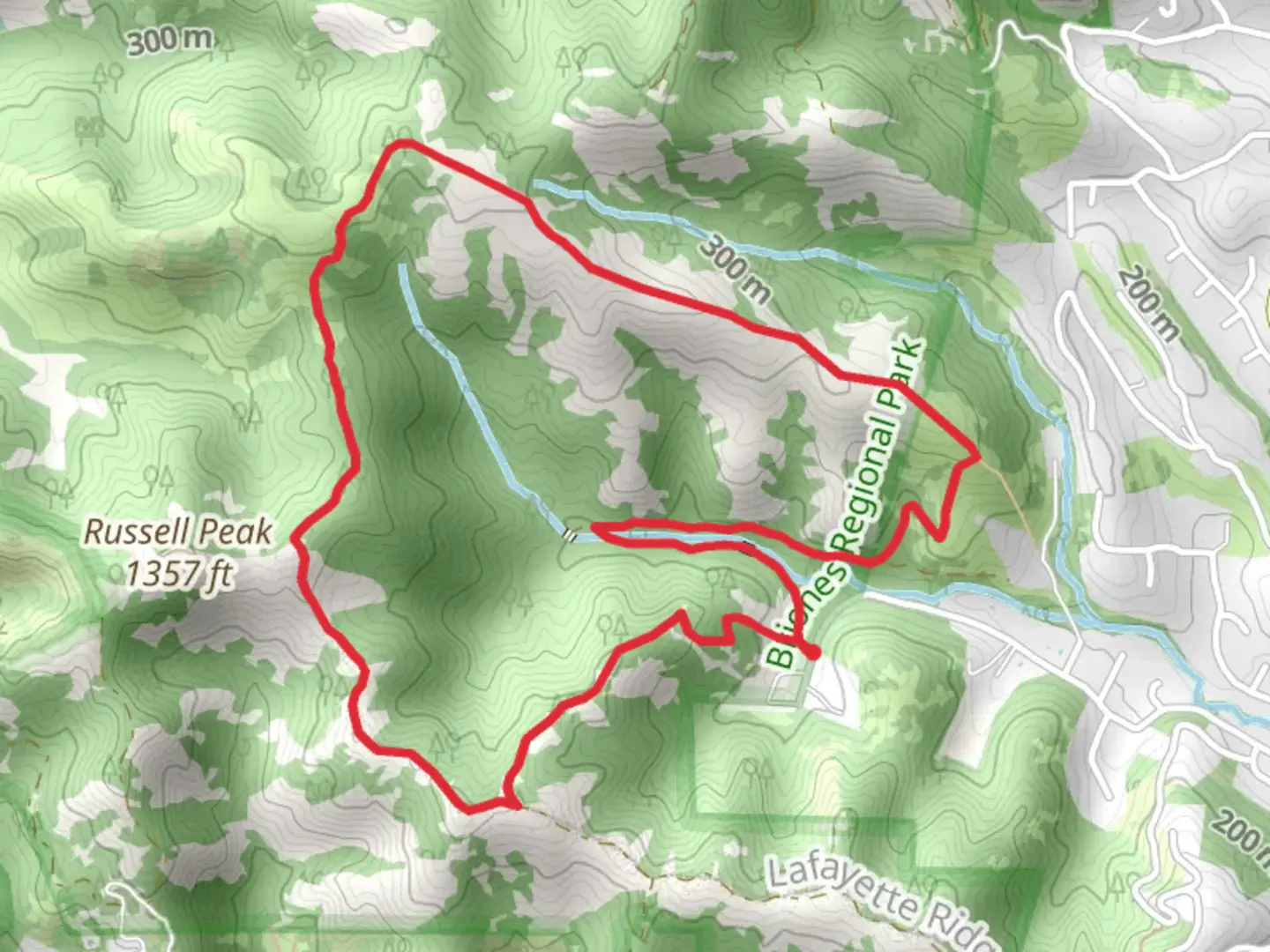 An image depicting the trail Springhill, Briones Crest and Sunrise Loop Trail and its surrounding area.