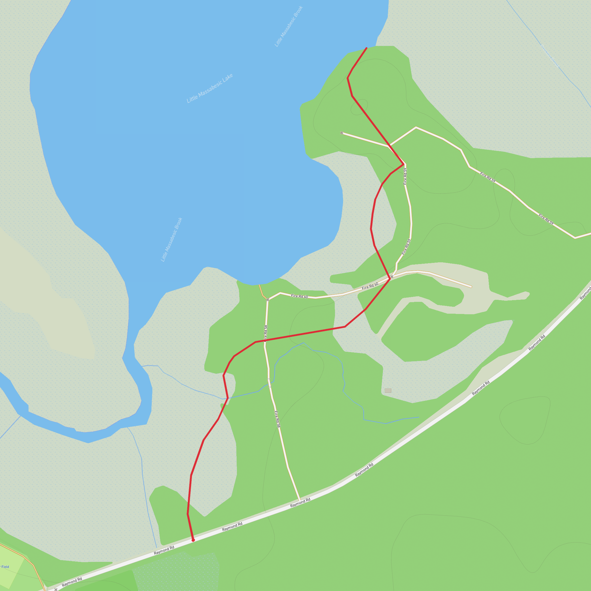 Little Massabesic Lake Trail mobile static map