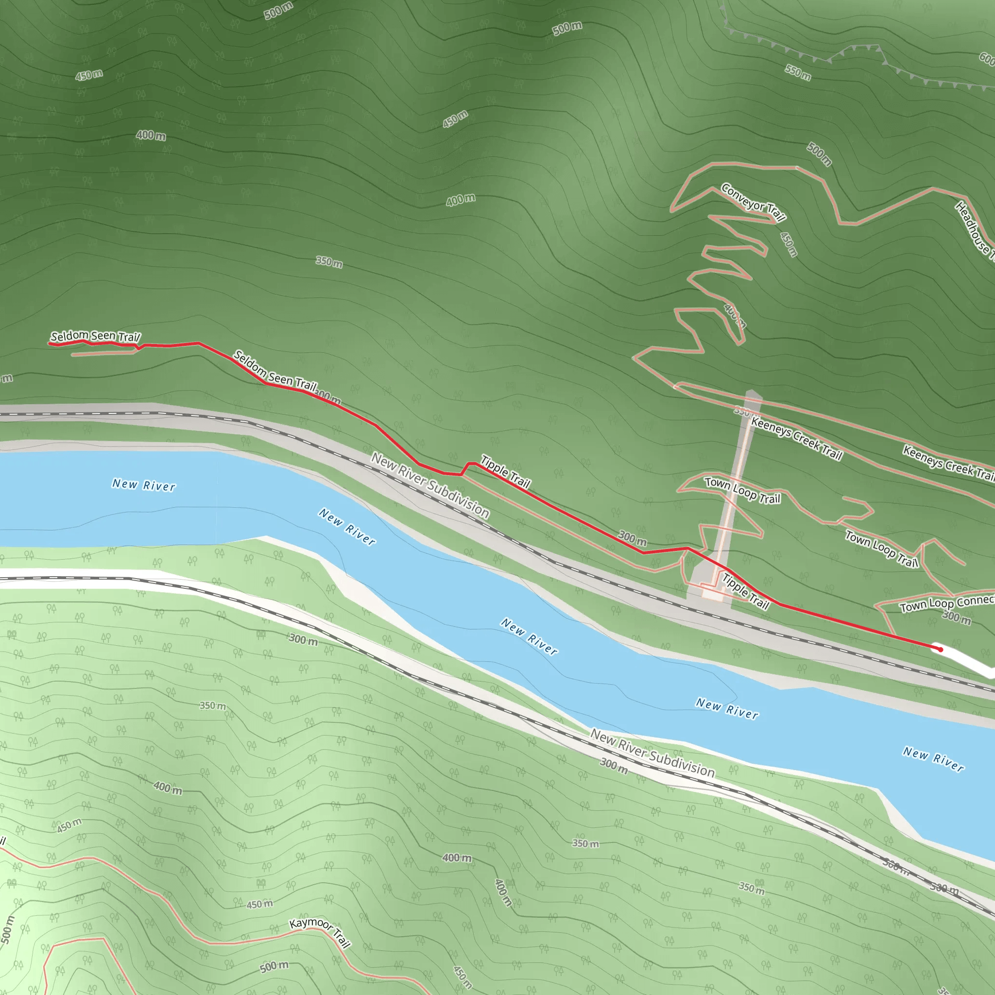 Seldom Seen Trail mobile static map