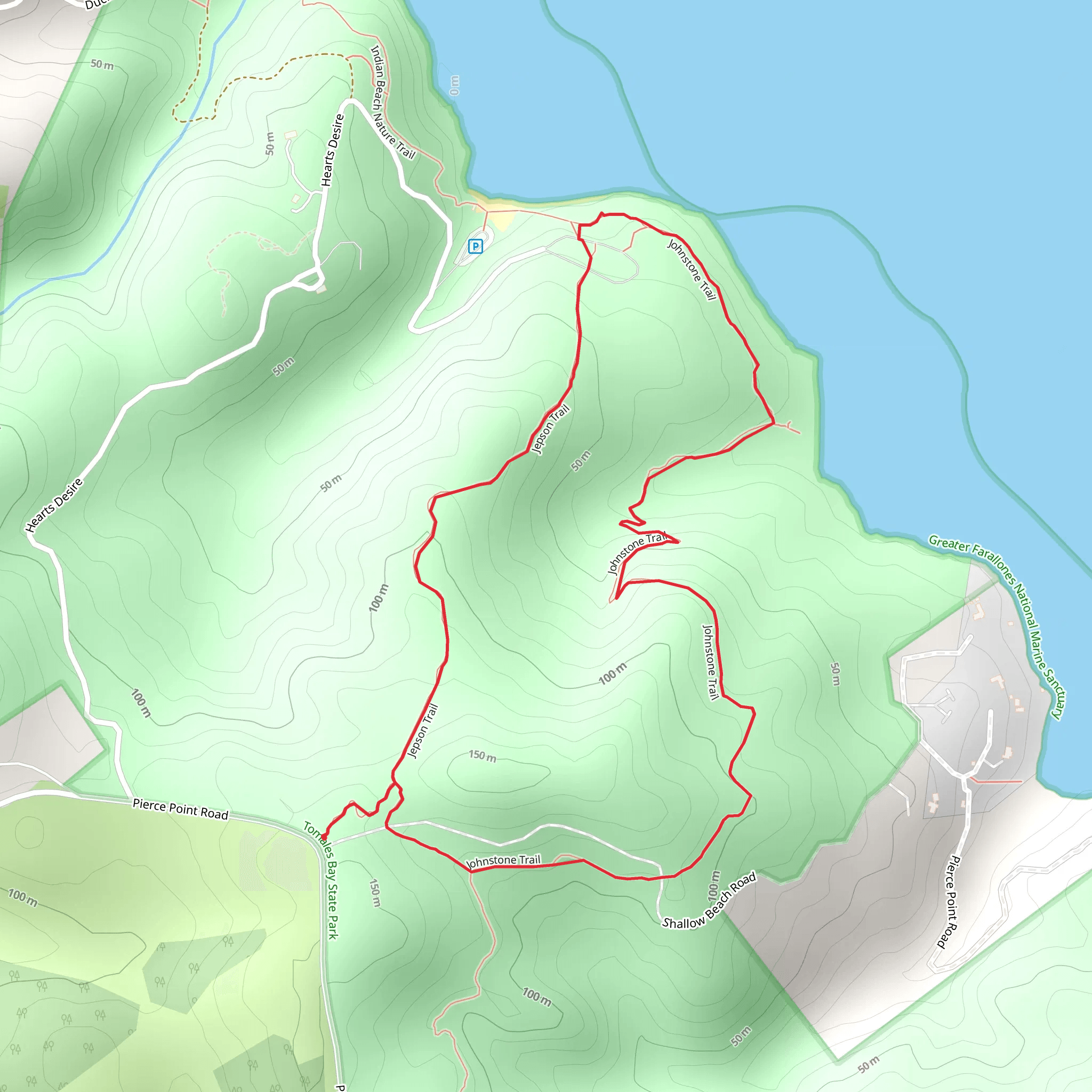 Jepson Trail via Johnstone Trail mobile static map