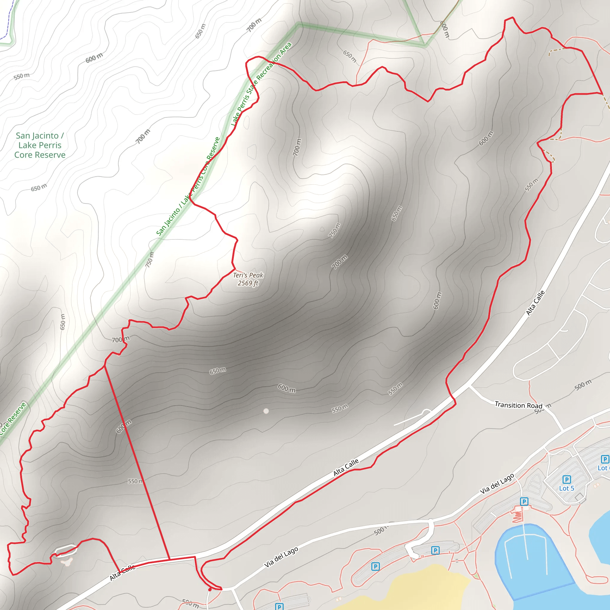 Teri's Peak Loop mobile static map
