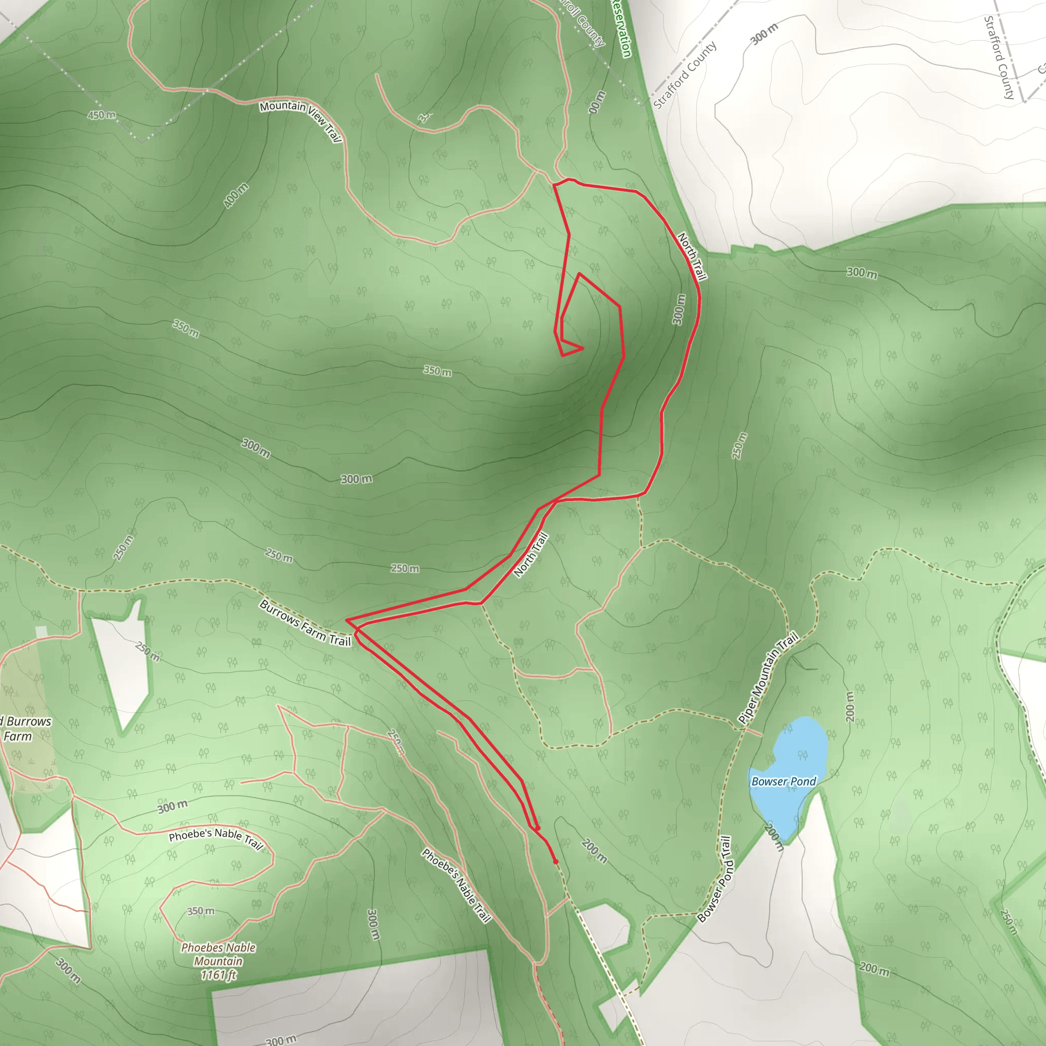 Phoebe's Nable - North Trail mobile static map