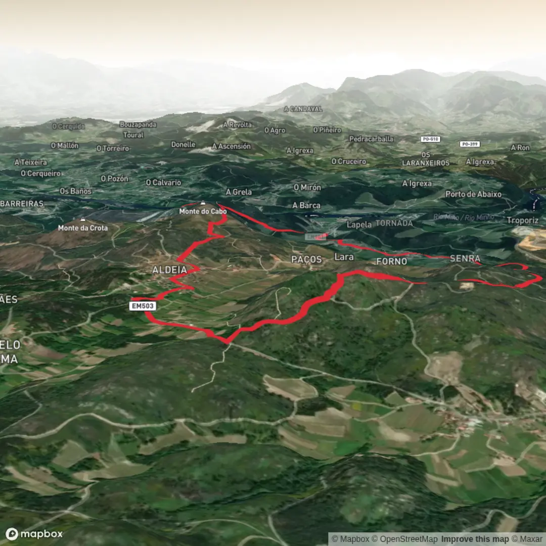 An image depicting the trail PR6 MNC Portugal and its surrounding area.