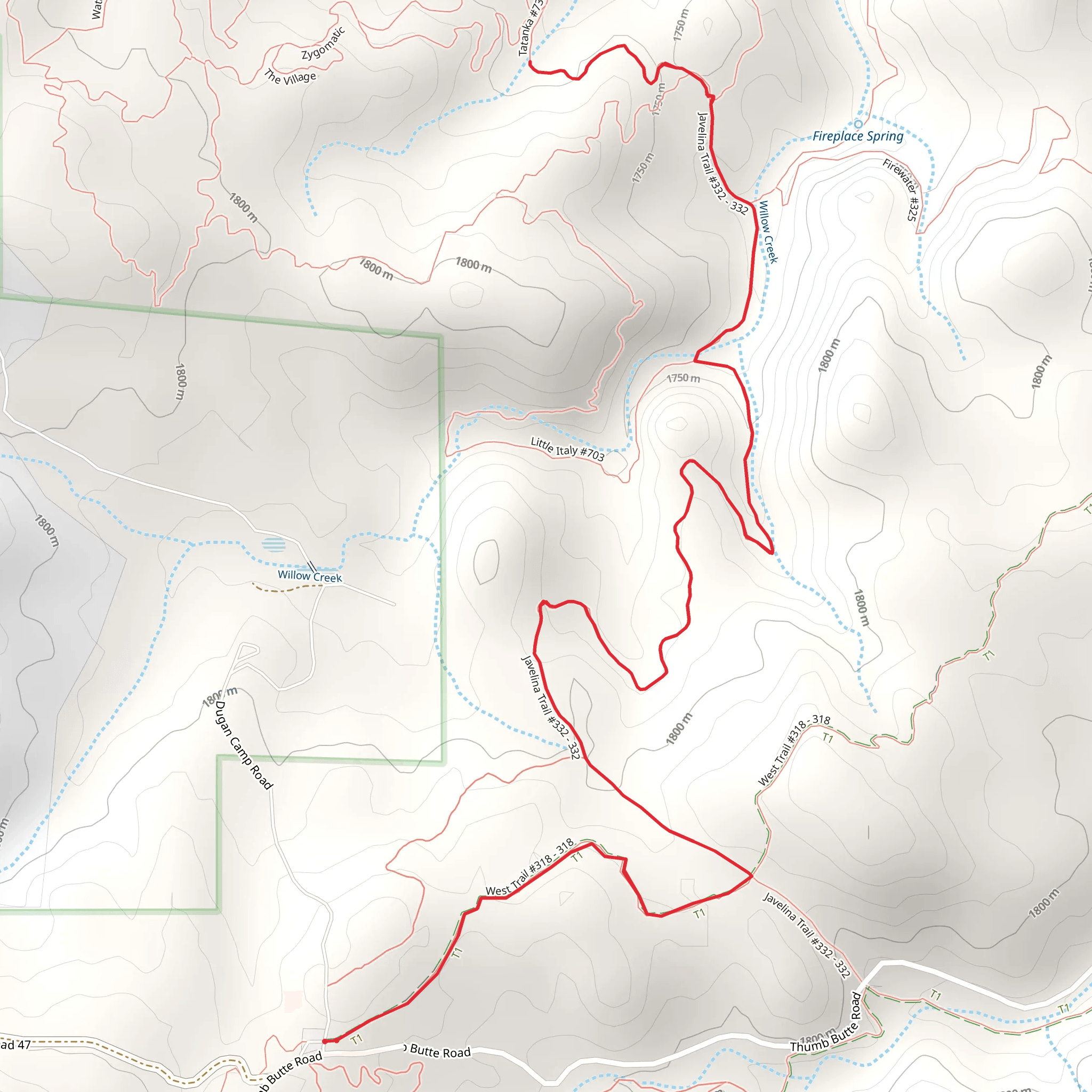 Tatanka and West Trail mobile static map