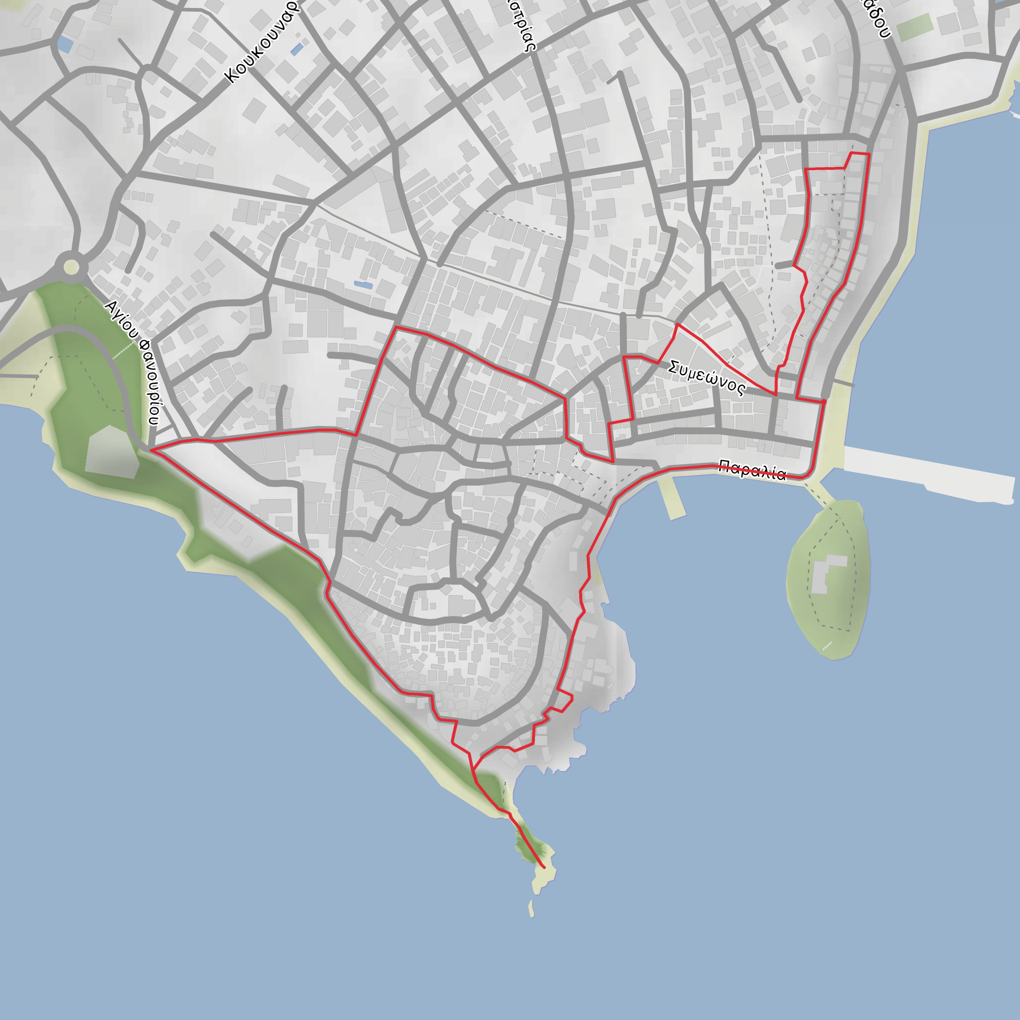 Skiathos Town Loop Trail mobile static map