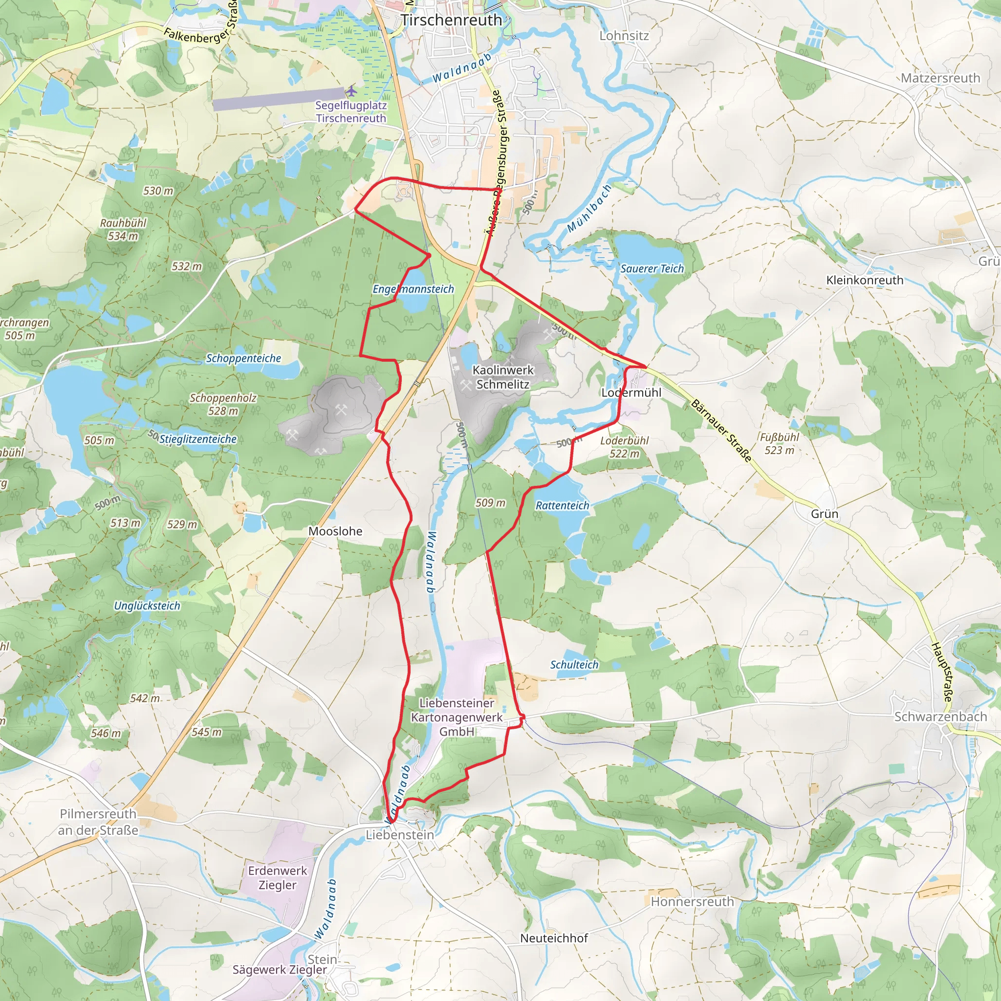 Engelmannsteich and Rattenteich via Maria Kulmer Weg mobile static map