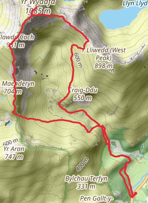 Gwynedd Walking mobile static map