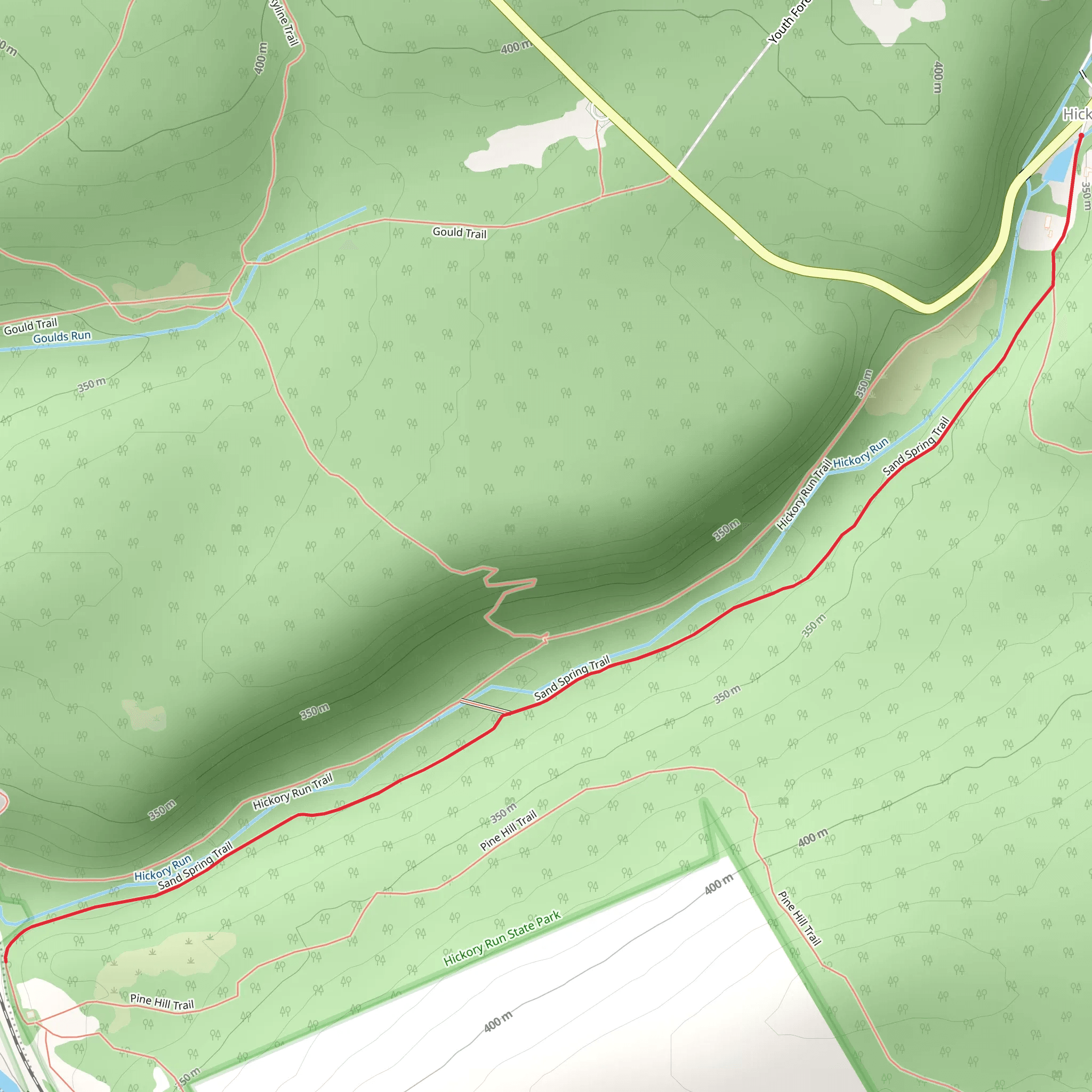 Sand Spring Trail - Hickory Run mobile static map