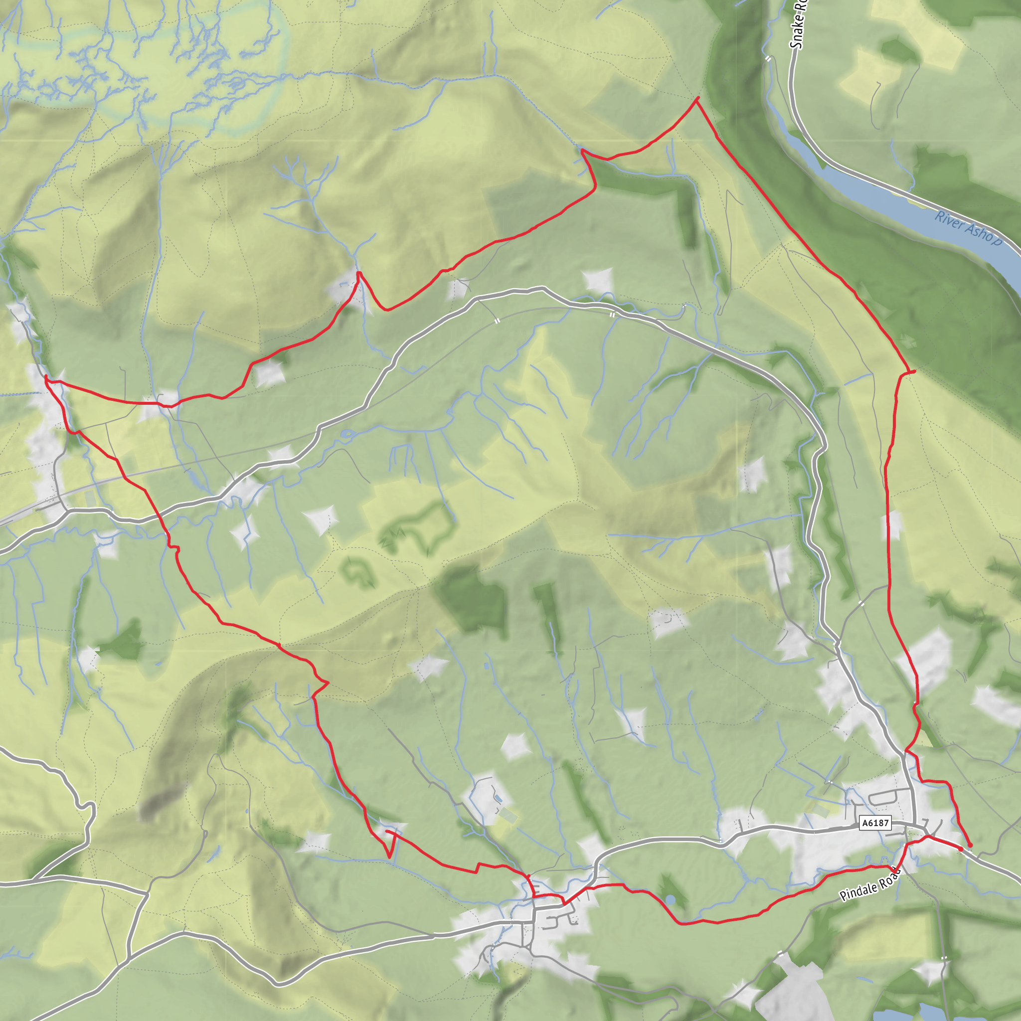 Hike from Hope via Hollins mobile static map