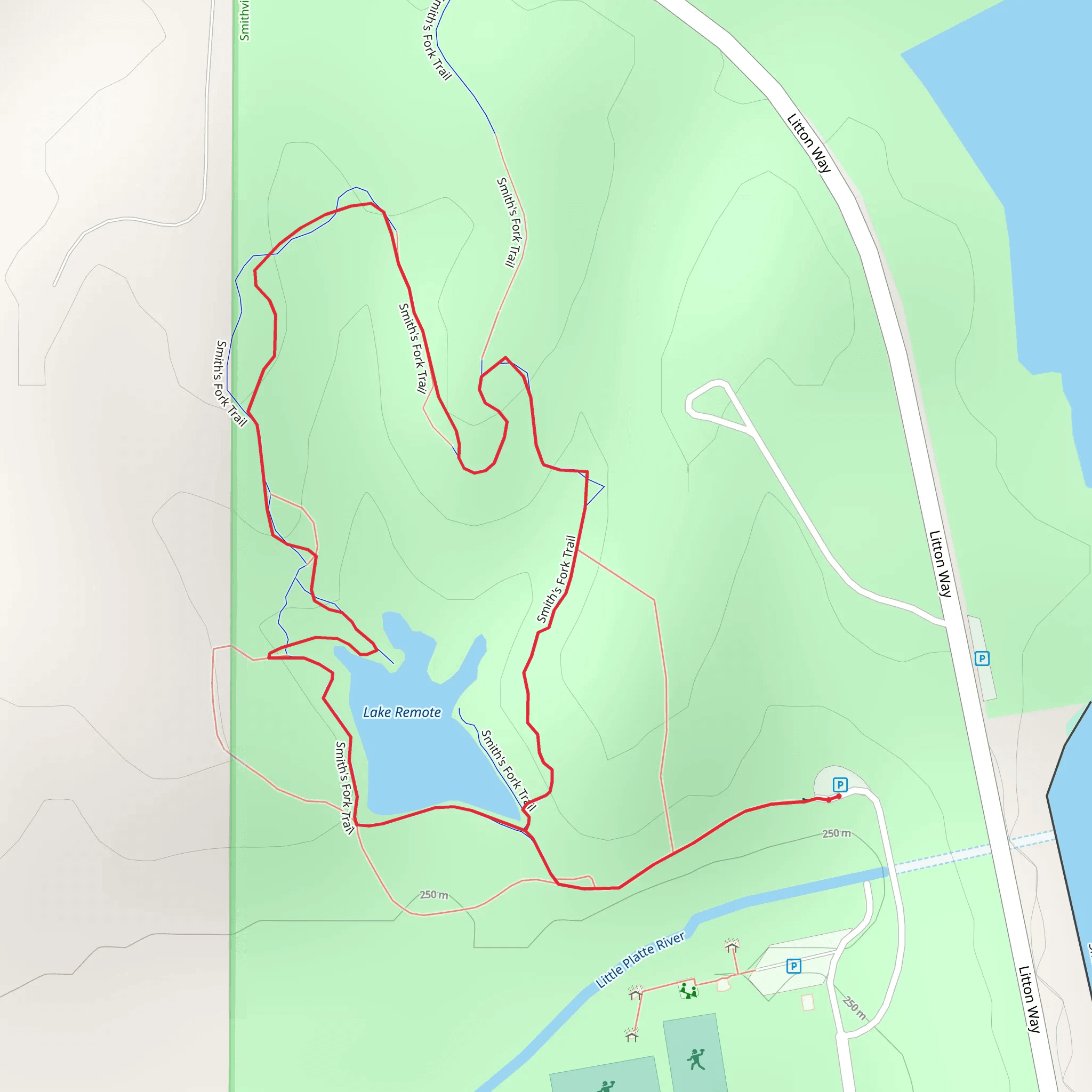 Lake Remote Loop mobile static map