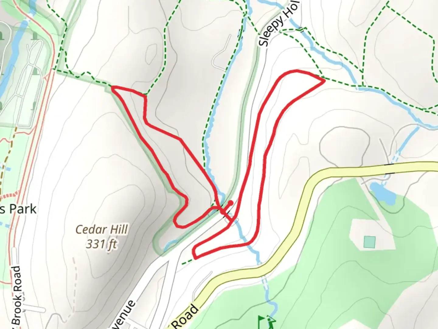 An image depicting the trail Hillside Trail and Douglas Hill Loop and its surrounding area.