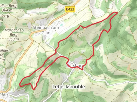 Schwarzer Balken and Diamant Schleifer Weg