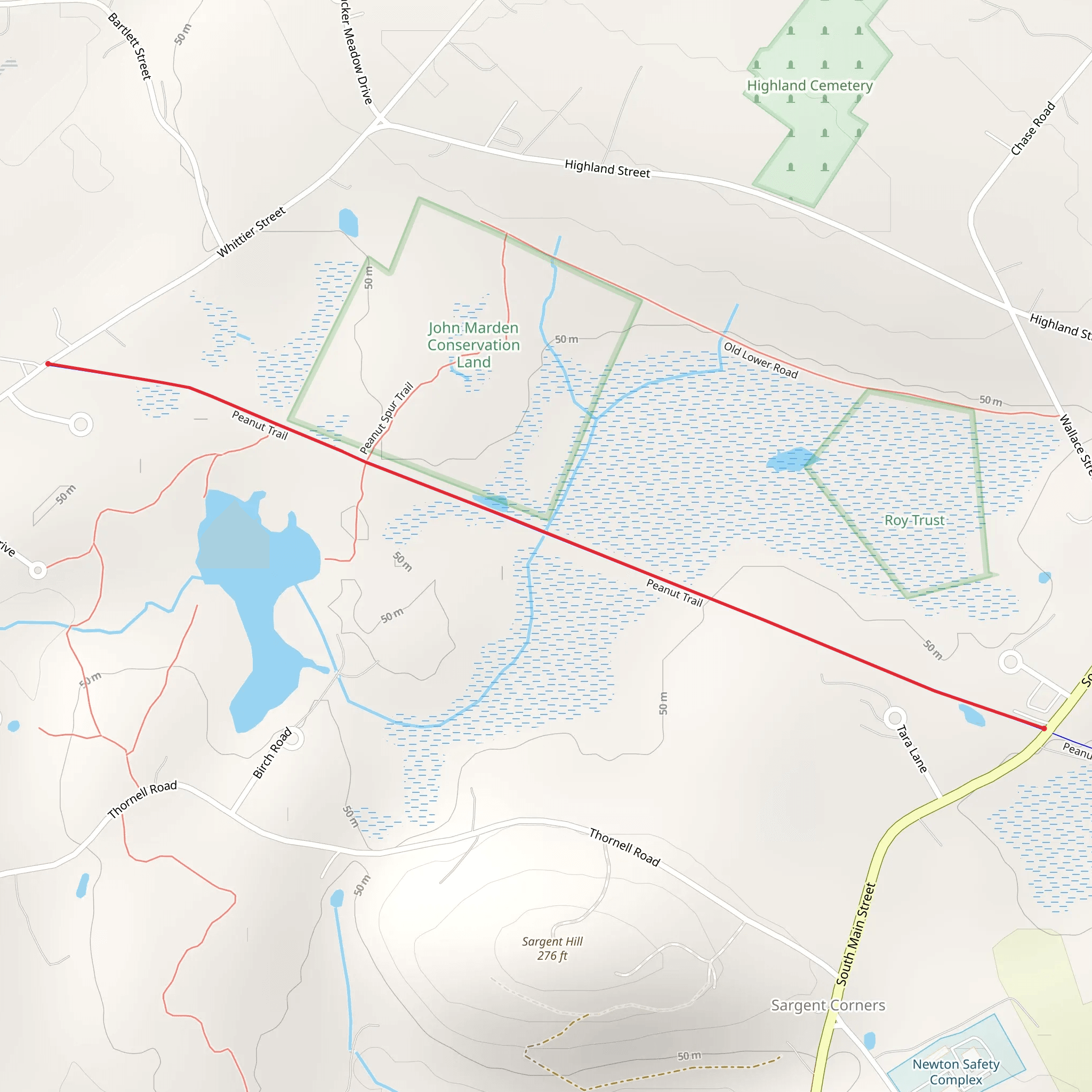 Peanut Trail mobile static map