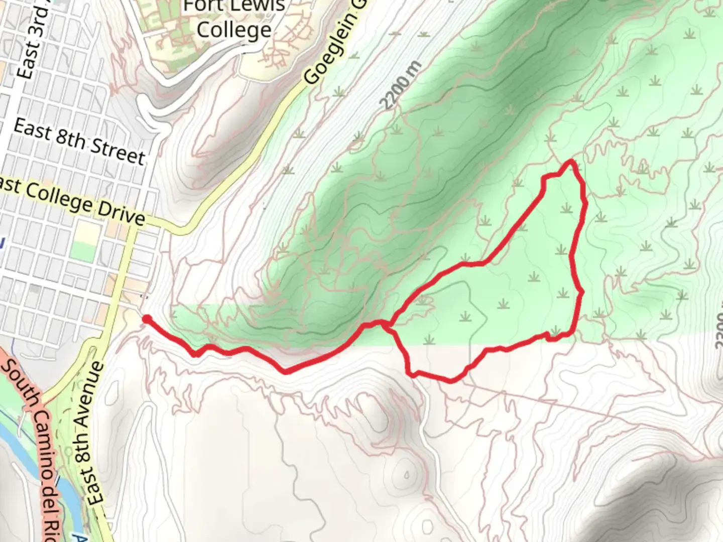 An image depicting the trail Telegraph and Meadow Loop Trail and its surrounding area.