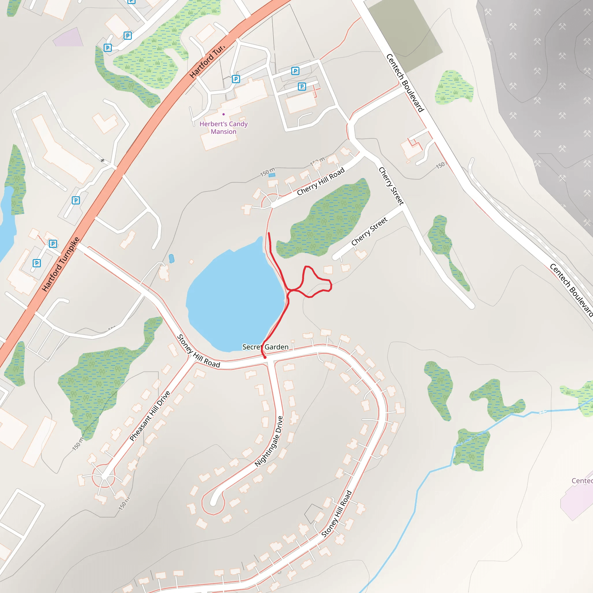Stoney Hill Road Out and Back mobile static map