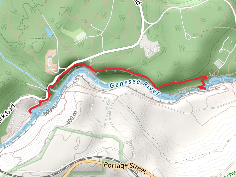 Middle Falls to Pedestrian Bridge Trail