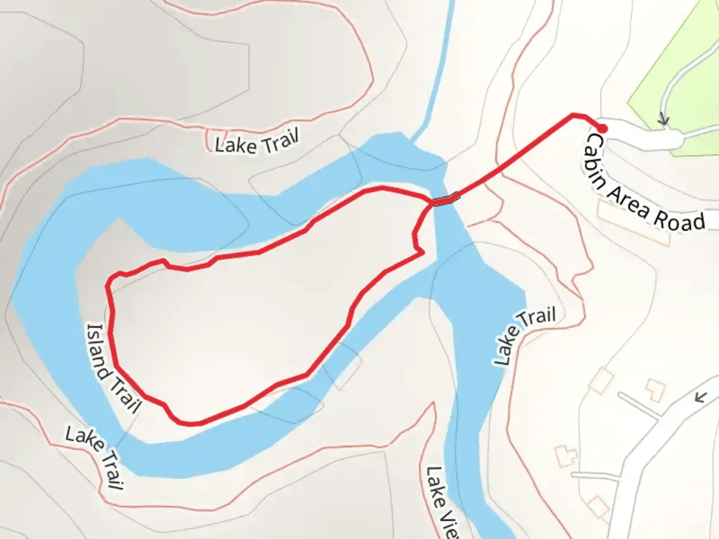 An image depicting the trail Cabin Area Road Loop and its surrounding area.