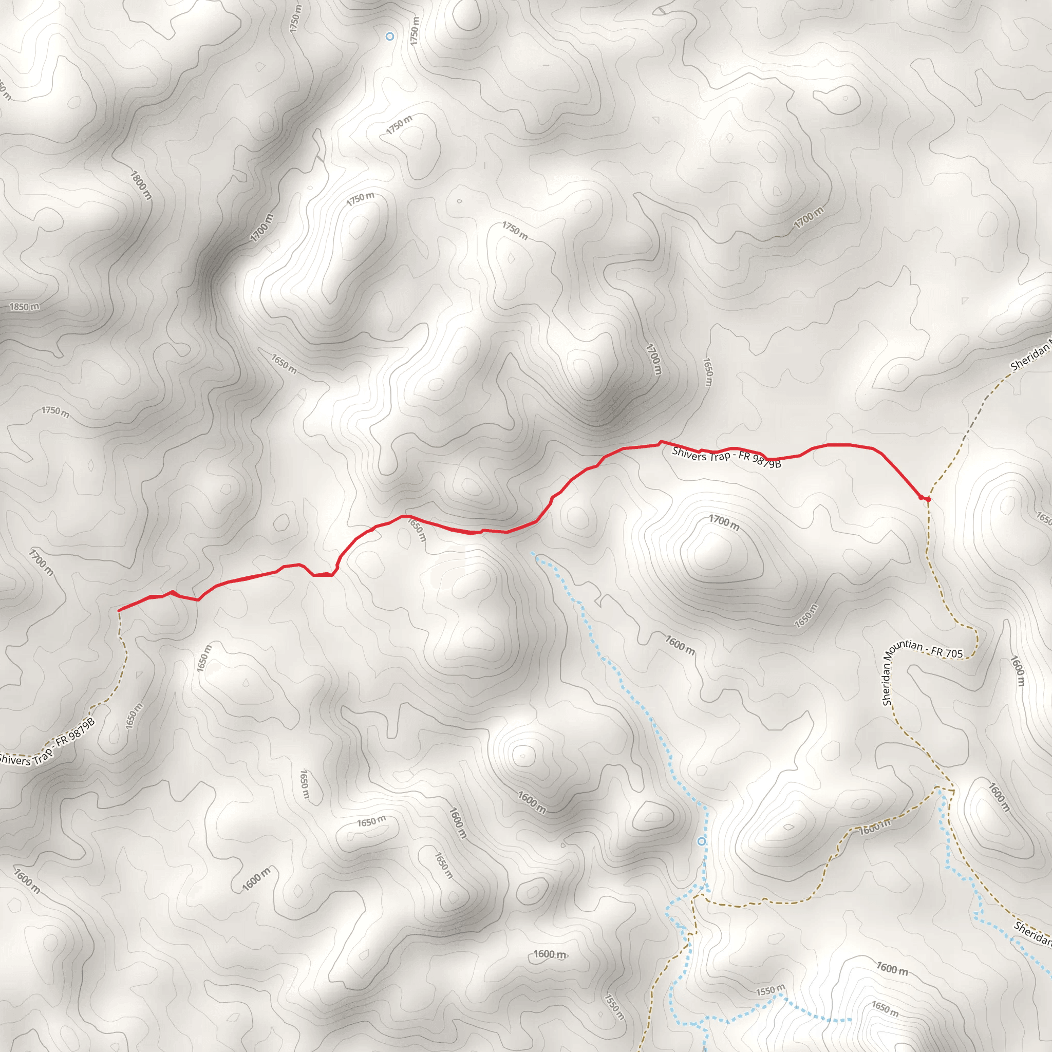 Shivers Trail mobile static map