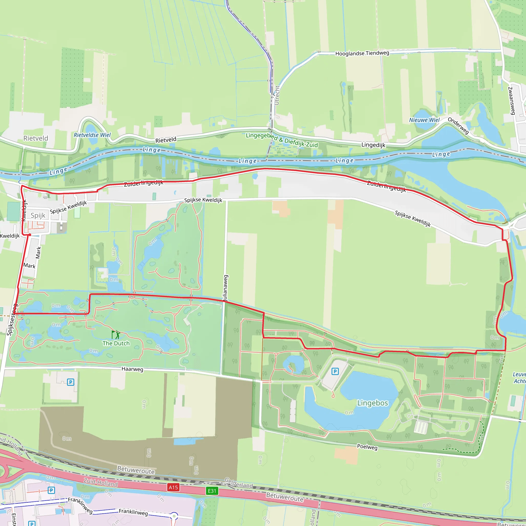 Leuvensche Achtervliet and Hooge Veld Loop mobile static map