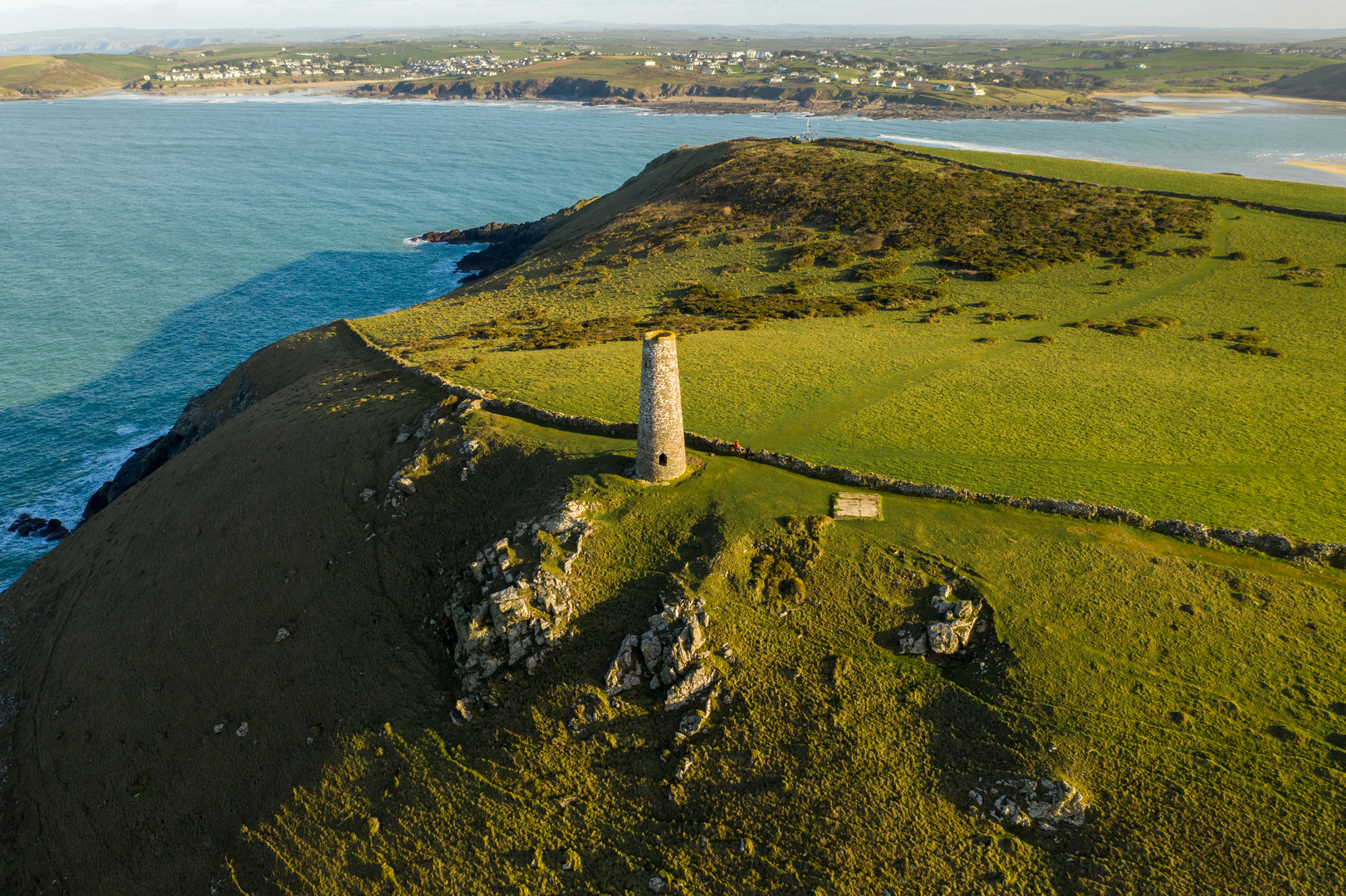 An image depicting the trail Stepper Point - Padstow and its surrounding area.