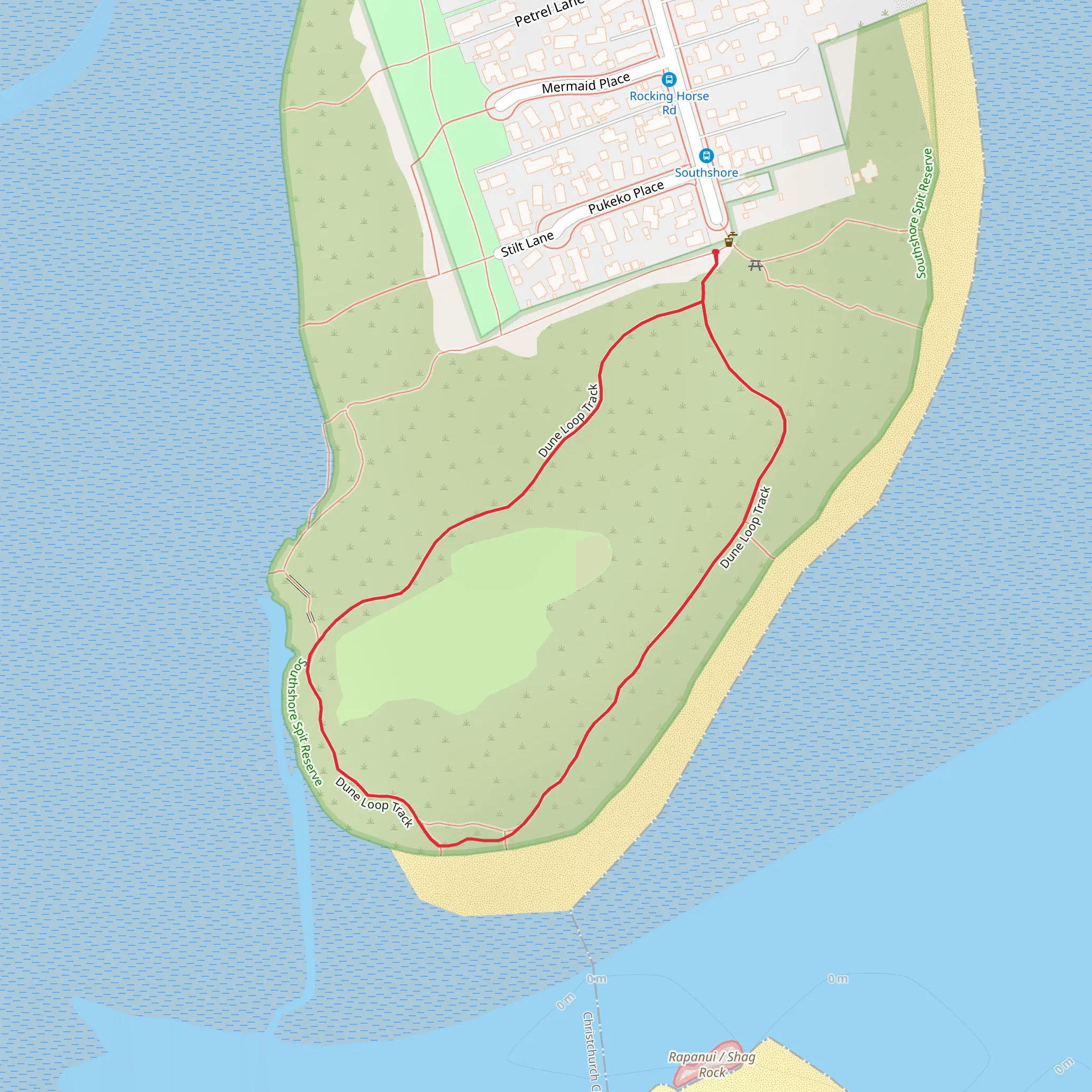 Southshore Spit Track mobile static map