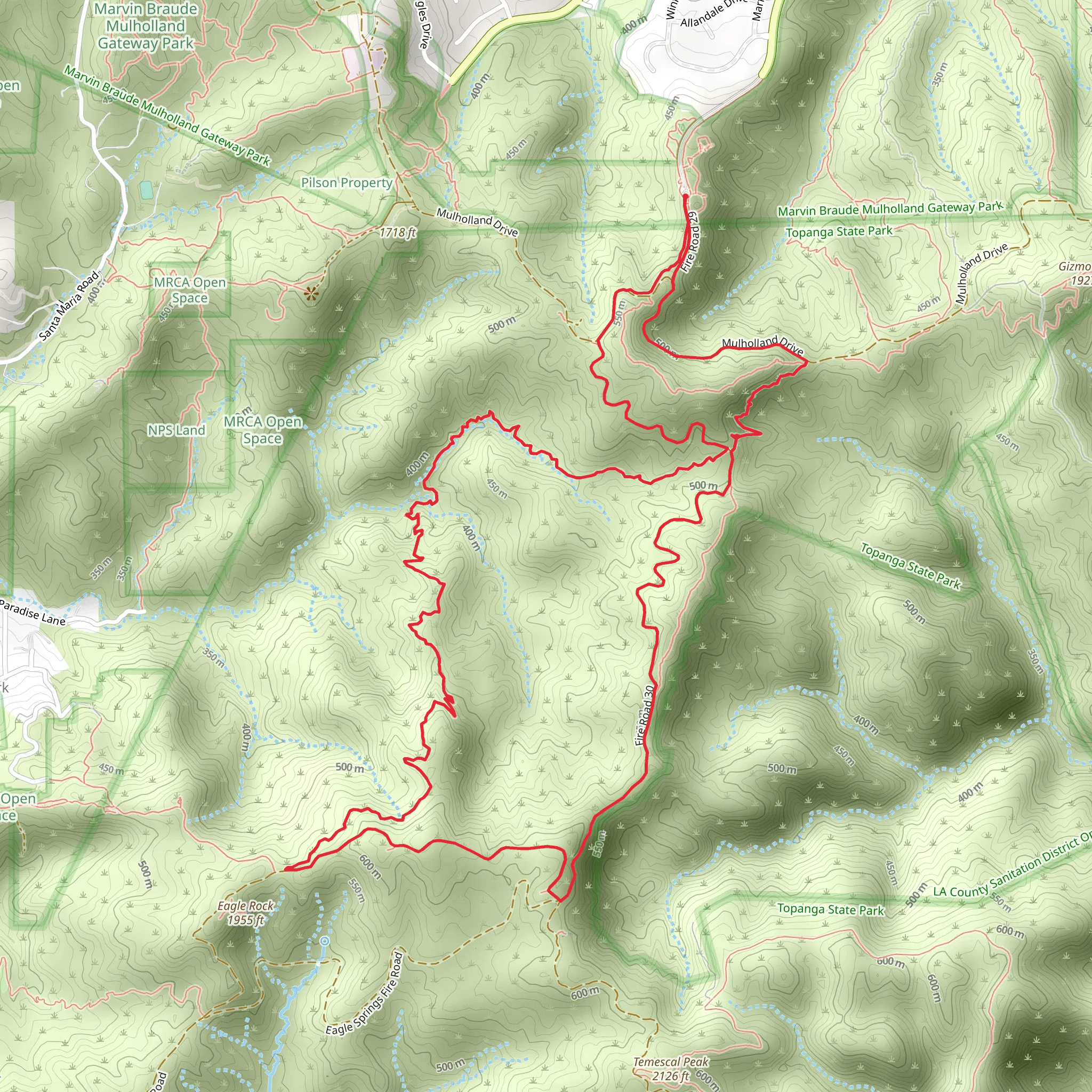 Garapito Canyon and Bent Arrow Loop Trail mobile static map