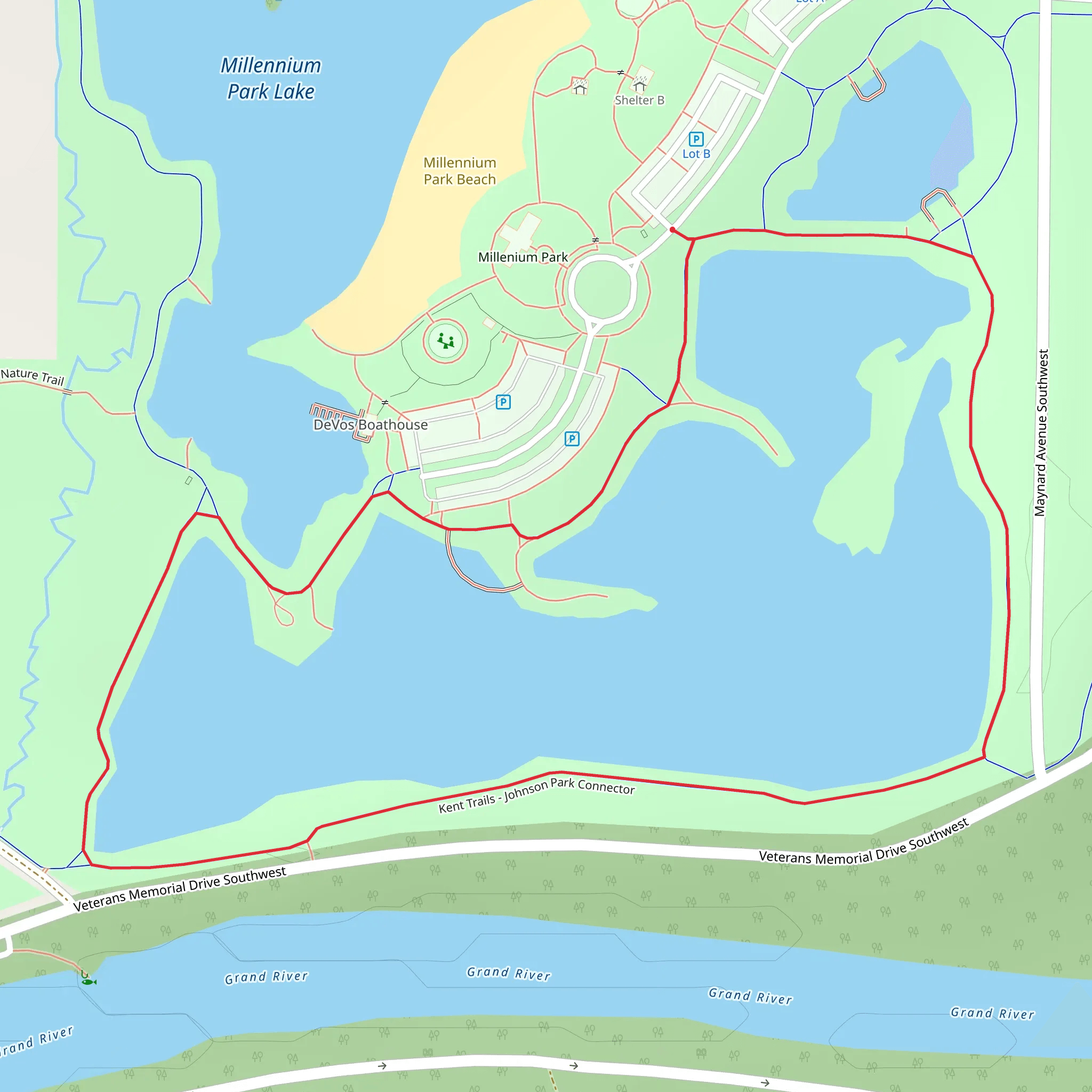 Kent Trails - Johnson Park Connector Loop mobile static map