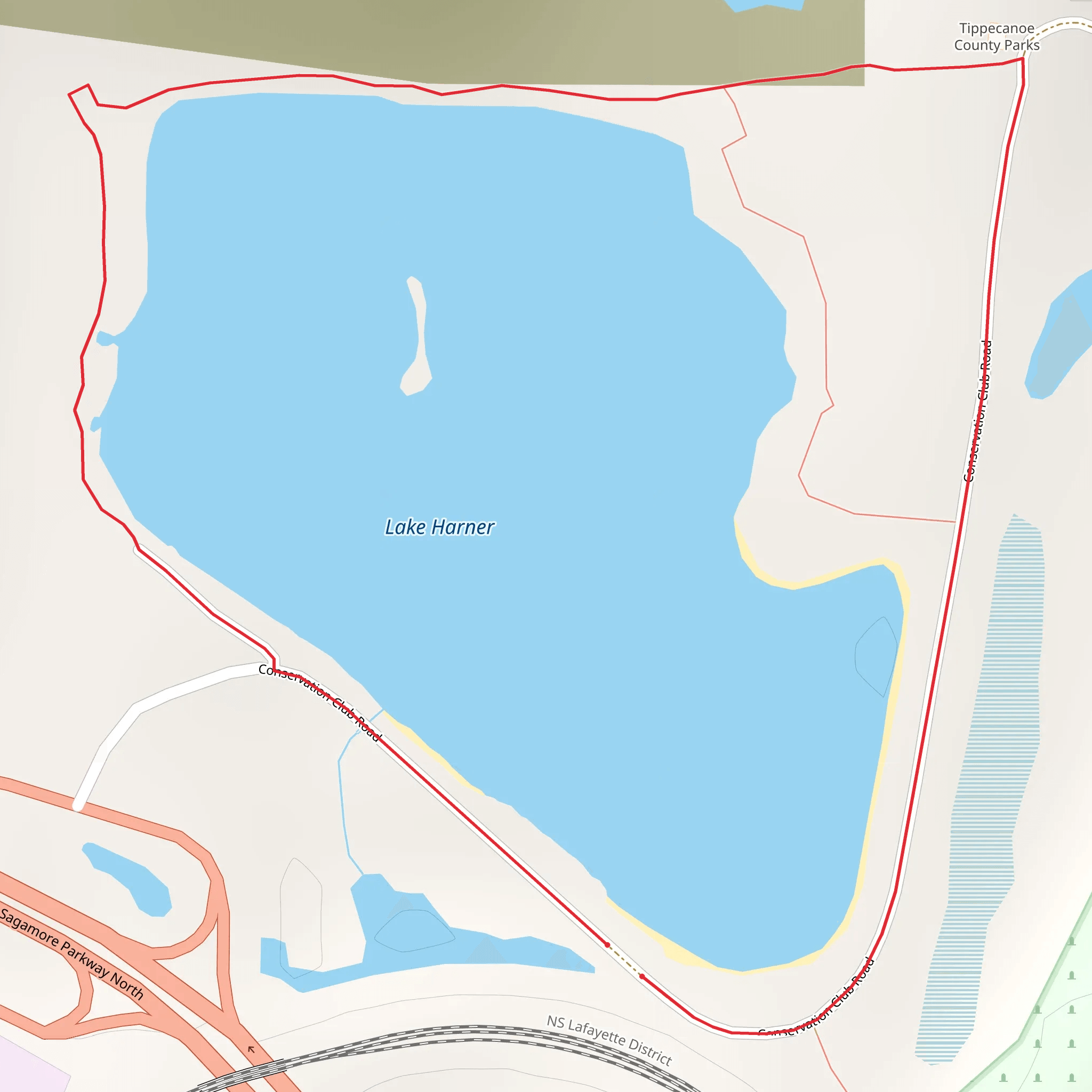 Lake Harner Full Loop mobile static map