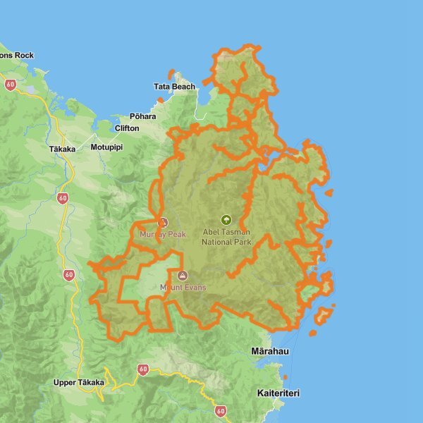 Abel Tasman National Park mobile static map