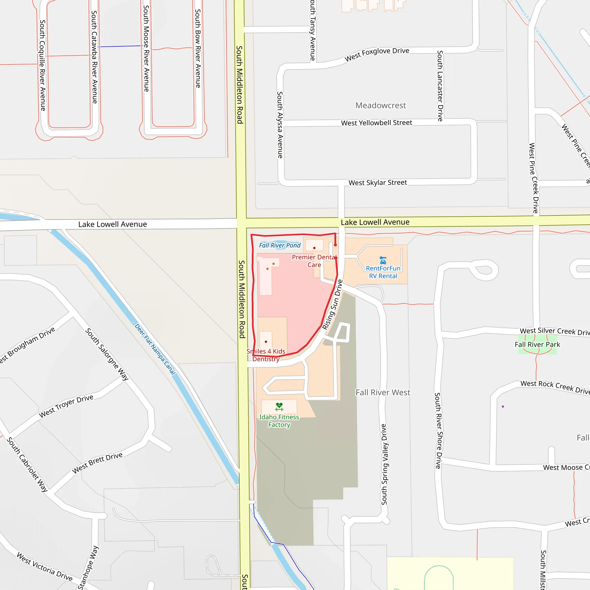 Fall River Pond and Rising Sun Road Loop mobile static map