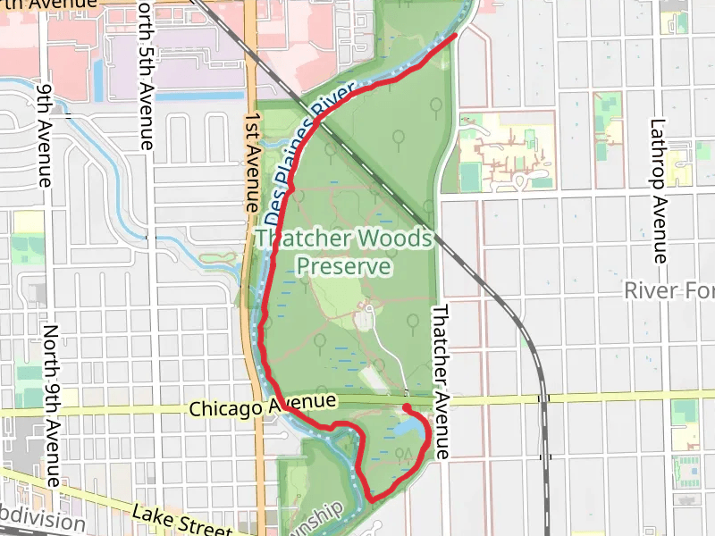 Thatcher Woods Hiking Trail