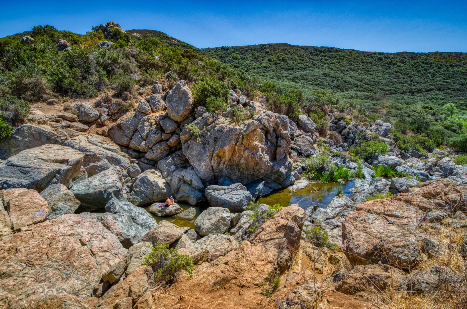 An image depicting the trail Peñasquitos Creek from Black Mountain Road and its surrounding area.