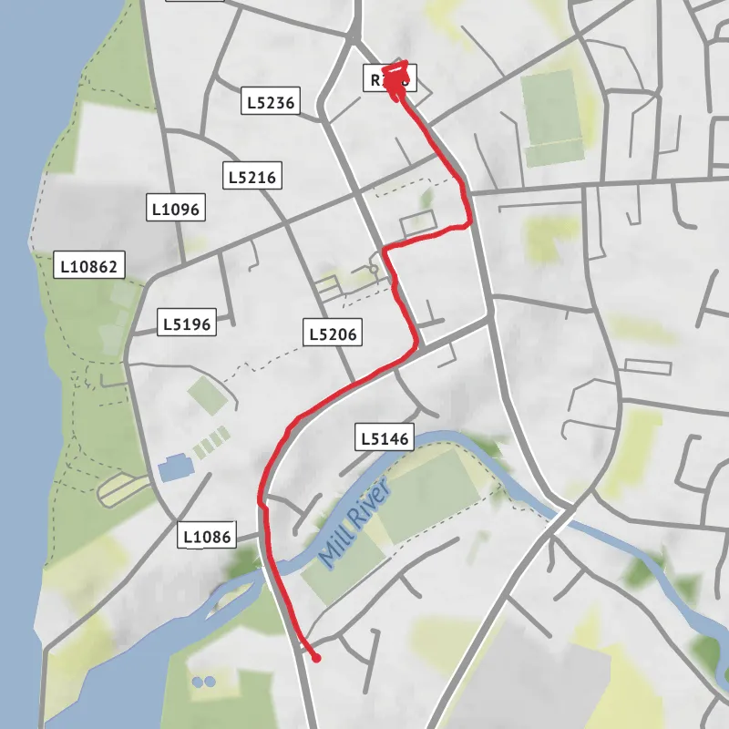A map preview of the recording County Donegal Walking.