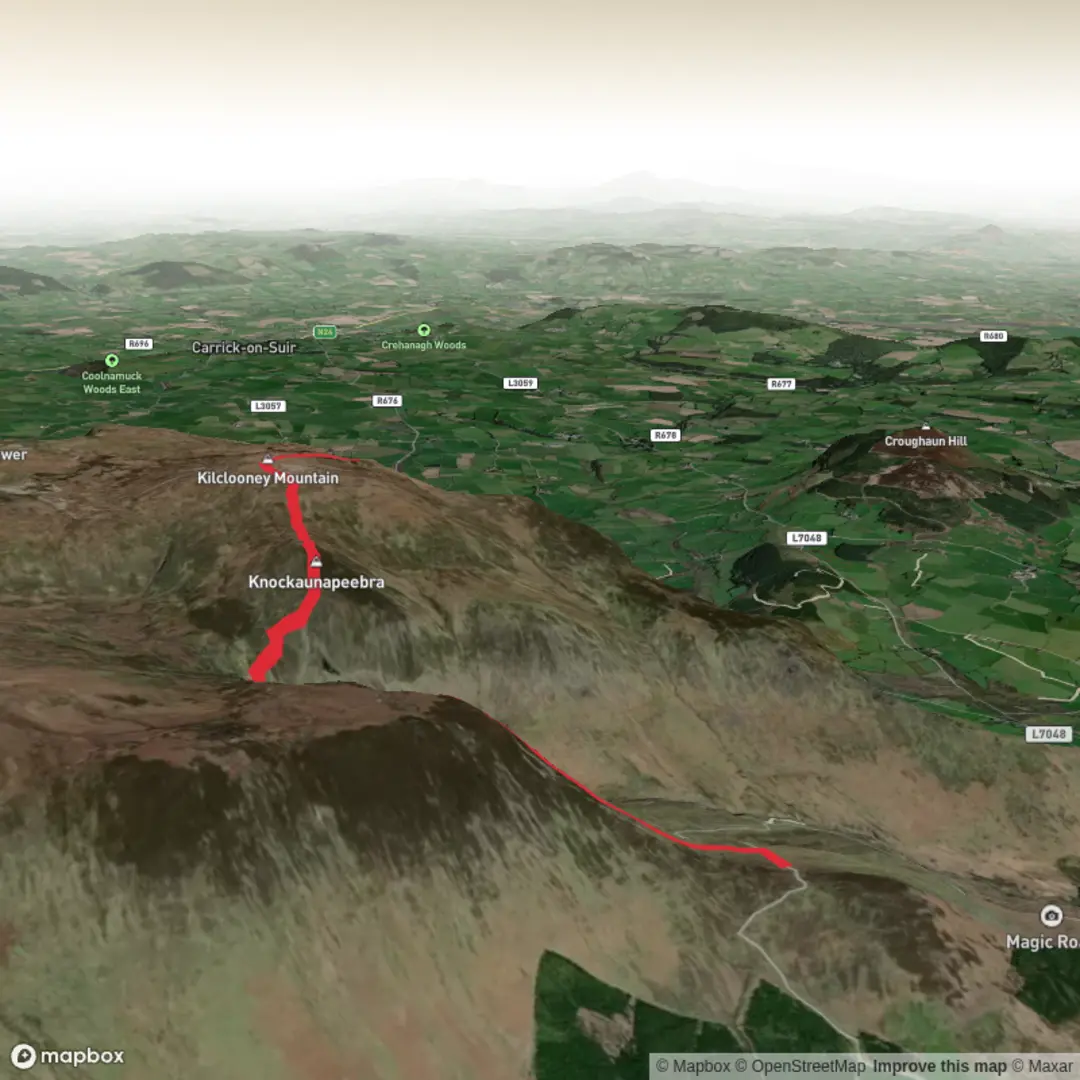An image depicting the trail Mahon Falls to Coumshinghaun and its surrounding area.