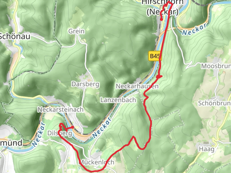 Neckarsteinach to Hirschhorn Walk