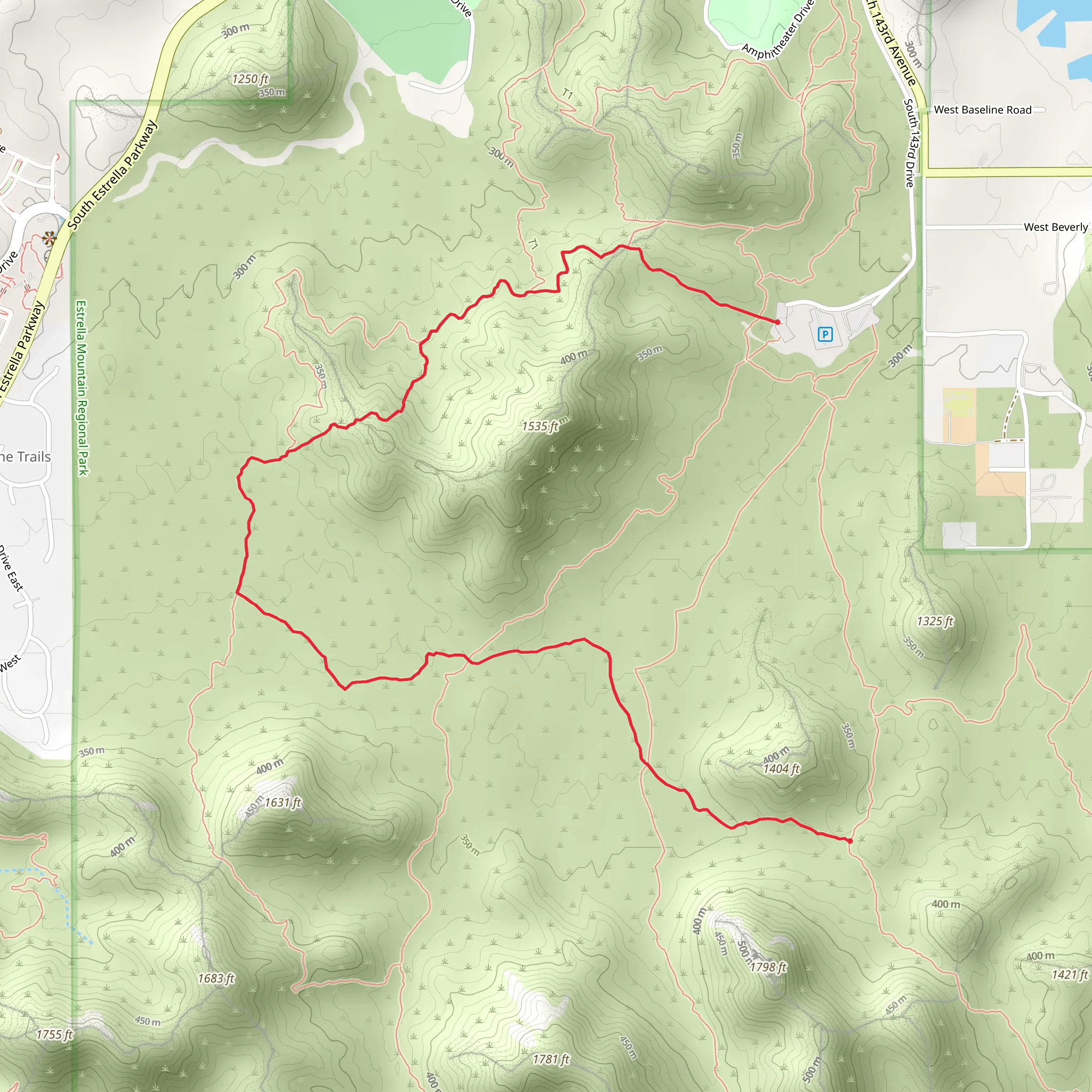Rainbow Valley and Dysart Trail mobile static map
