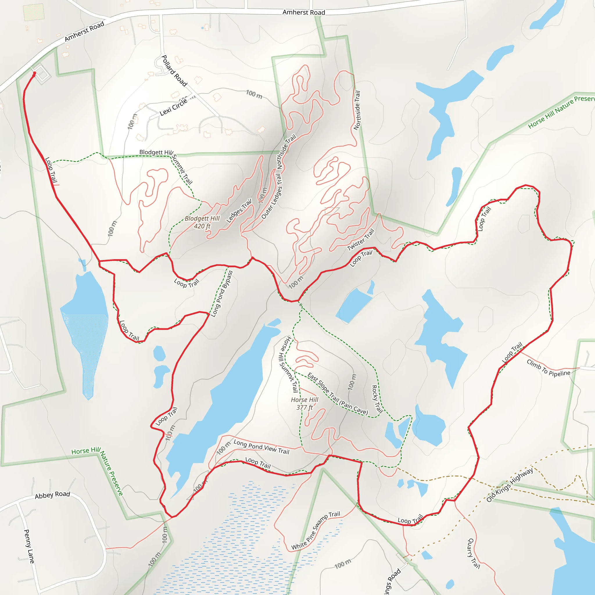 Blodgett Hill Loop mobile static map