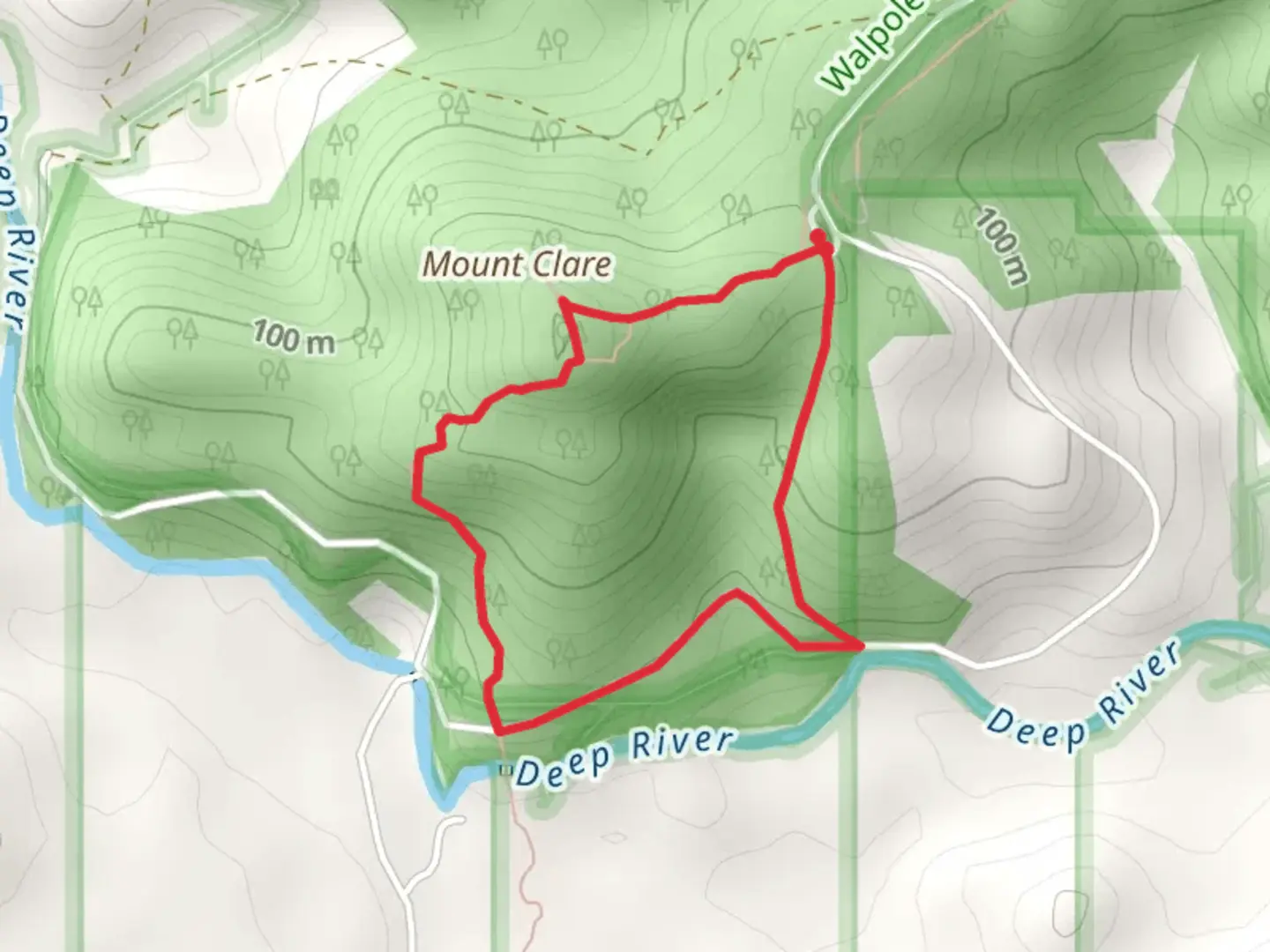 An image depicting the trail Deep River Loop Walk and its surrounding area.