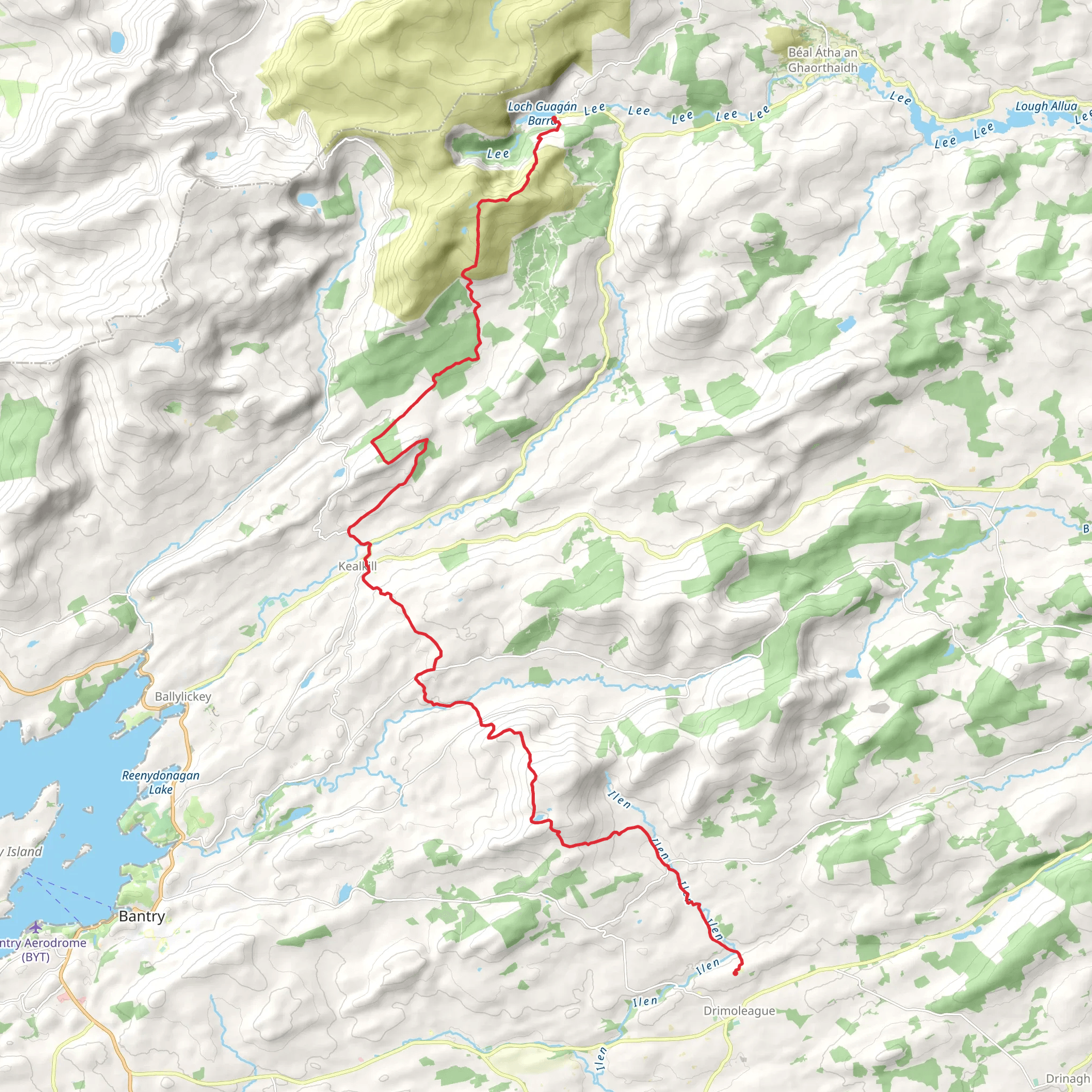 St Finbarrs Pilgrim Path mobile static map